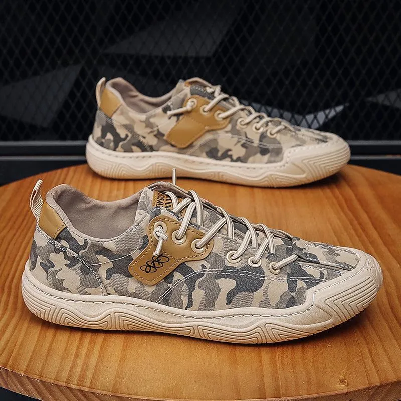 2023 summer breathable ice silk camouflage trend soft soled casual sneakers