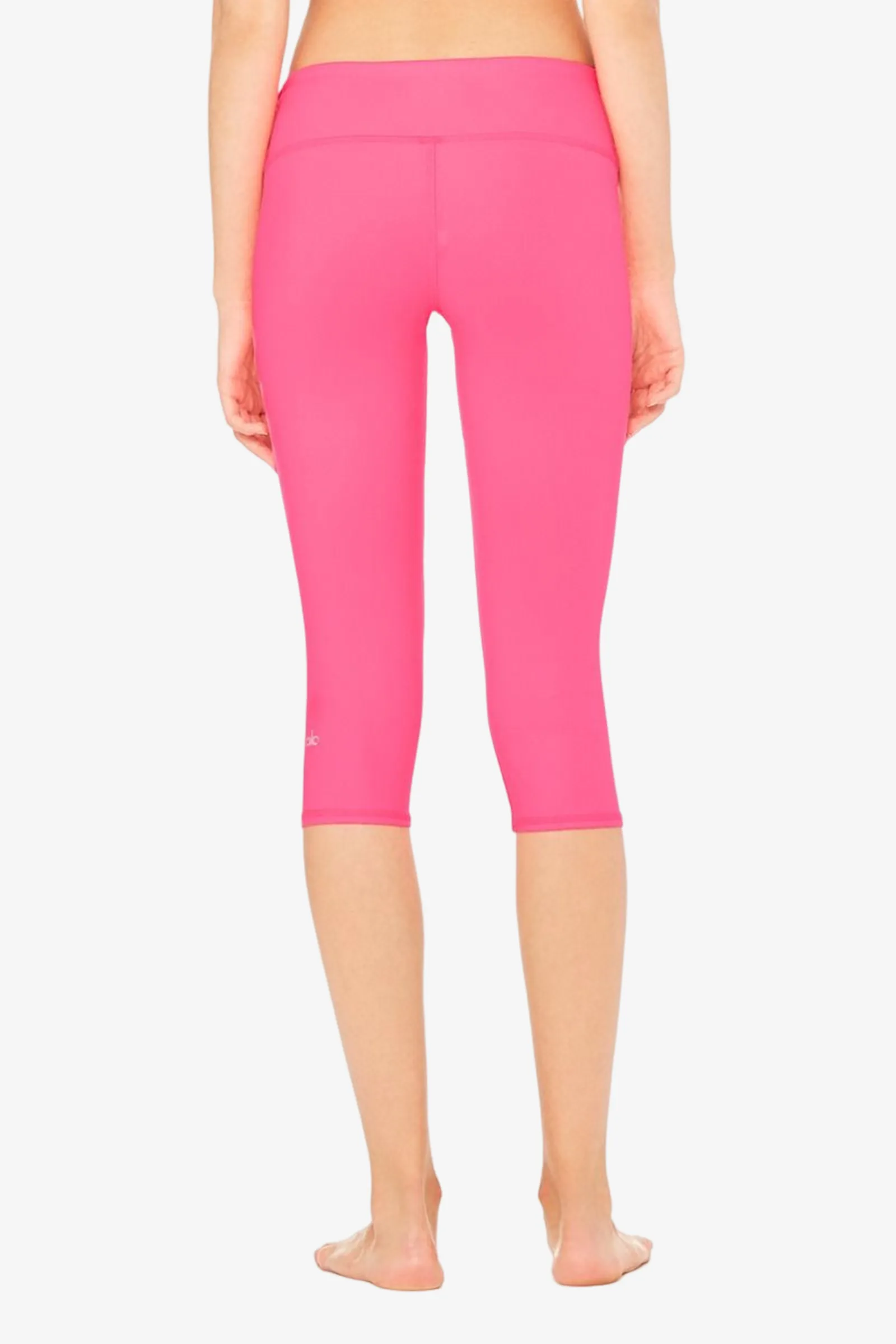 Airbrush Capri Legging - Hot Pink Glossy