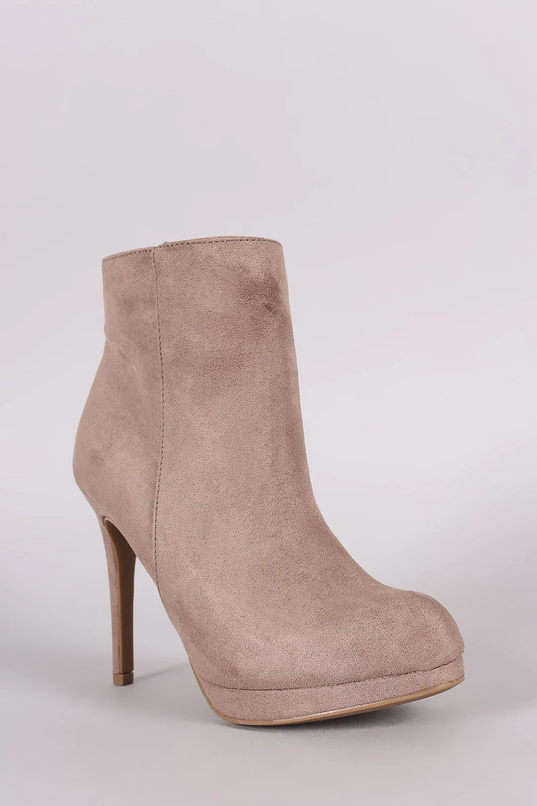 Anne Michelle Suede Stiletto Platform Booties