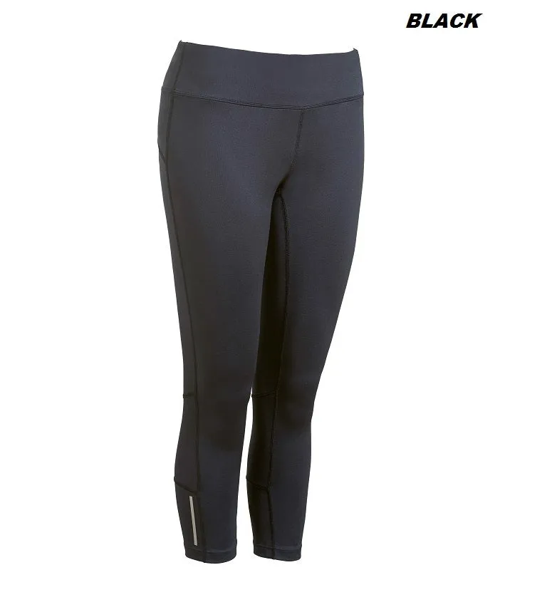 AQ1011 Mid-Rise Zipper Pocket Capri Leggings