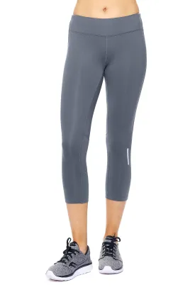 AQ1011 Mid-Rise Zipper Pocket Capri Leggings