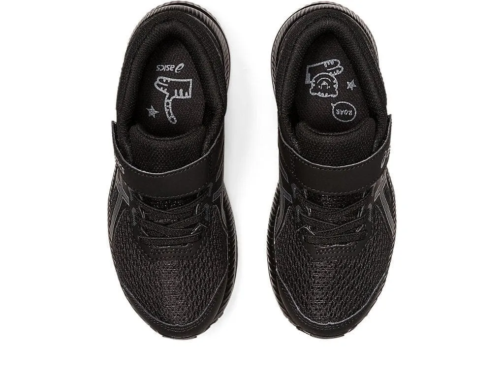 ASICS KIDS CONTEND 8 TRIPLE BLACK RUNNING SHOE