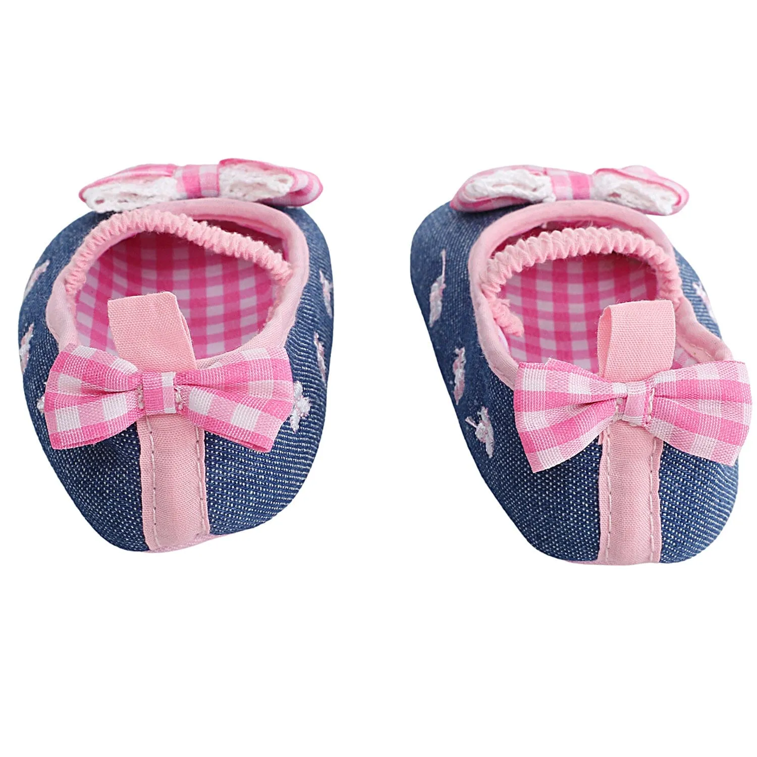 Baby Moo Butterfly Bow Pink And Blue Booties