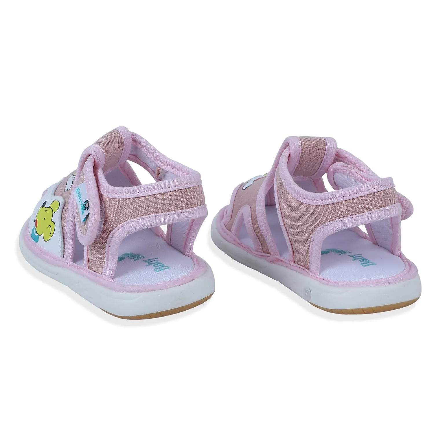 Baby Moo Rainbow Chu-Chu Sound Breathable Anti-Skid Sandals - Pink