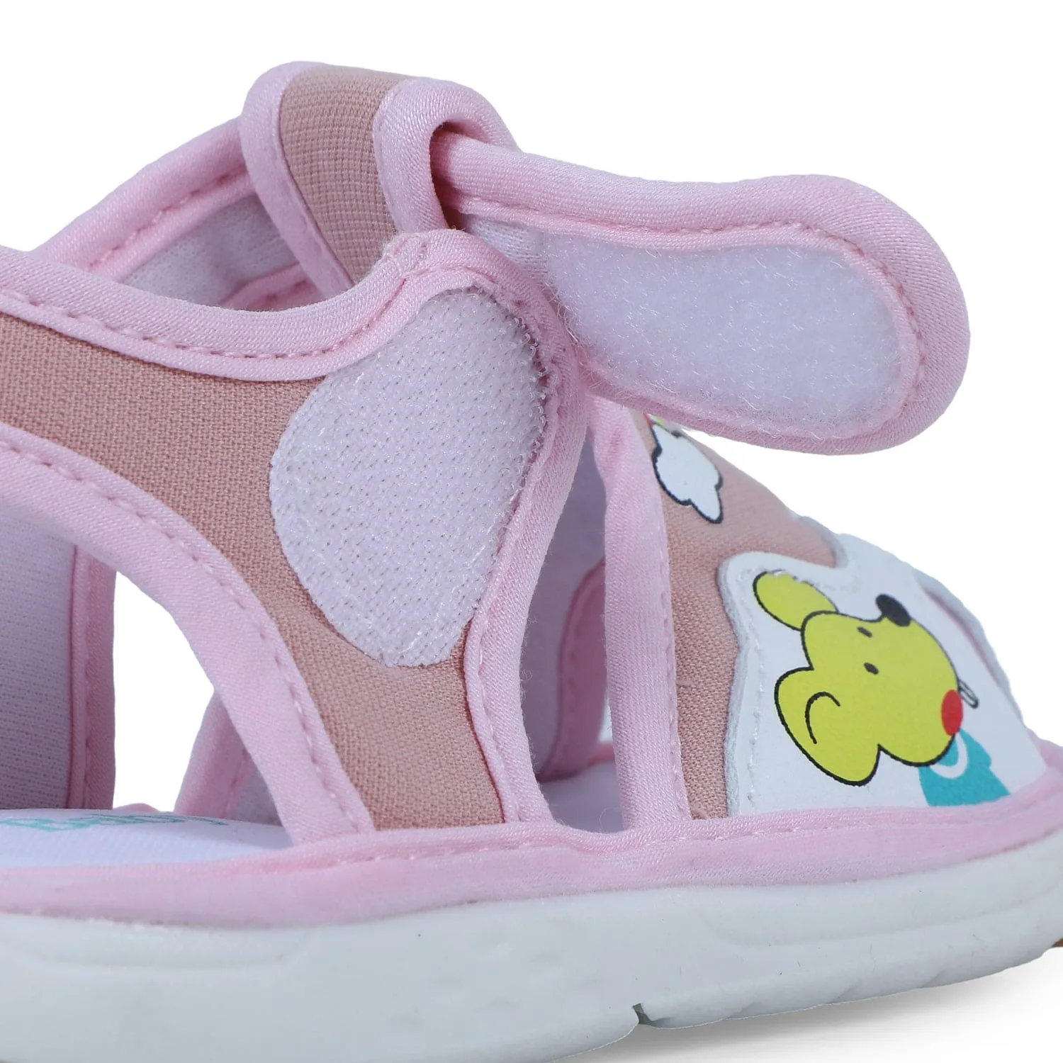 Baby Moo Rainbow Chu-Chu Sound Breathable Anti-Skid Sandals - Pink