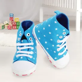 Baby Moo Starry Blue High Top Booties