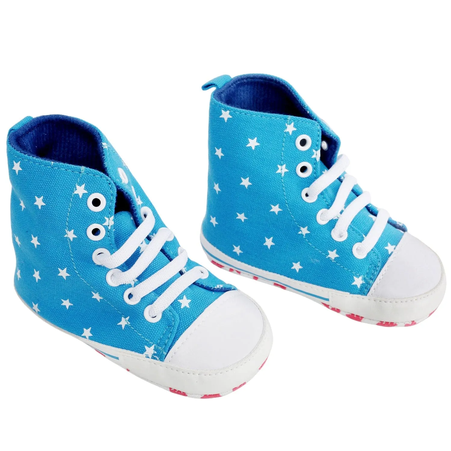 Baby Moo Starry Blue High Top Booties