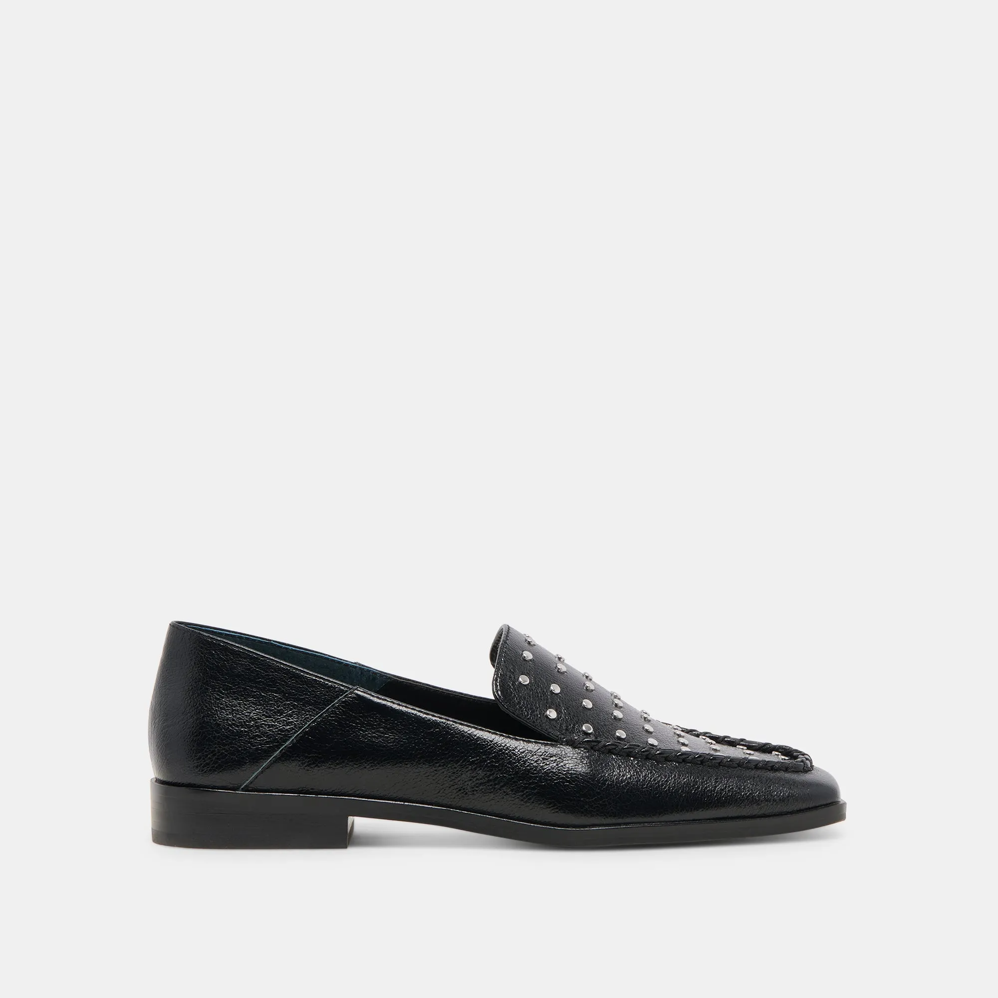 BENY FLATS BLACK STUDDED LEATHER