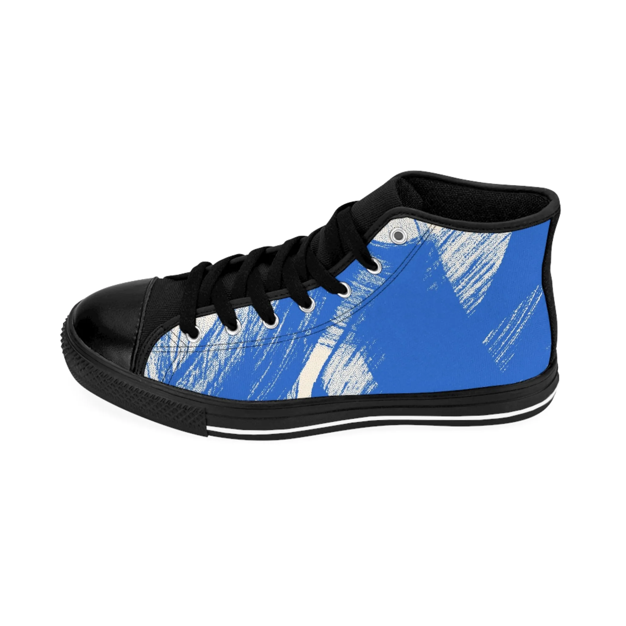 Blue Abstract Art Pattern Women's Classic Sneakers