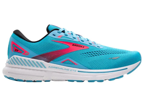 Brooks Adrenaline GTS 23 Mens Running Shoe (Crystal Seas/Diva Pink/Black)