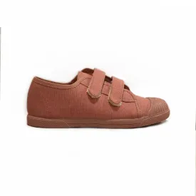 Canvas Double Sneaker In Rosewood