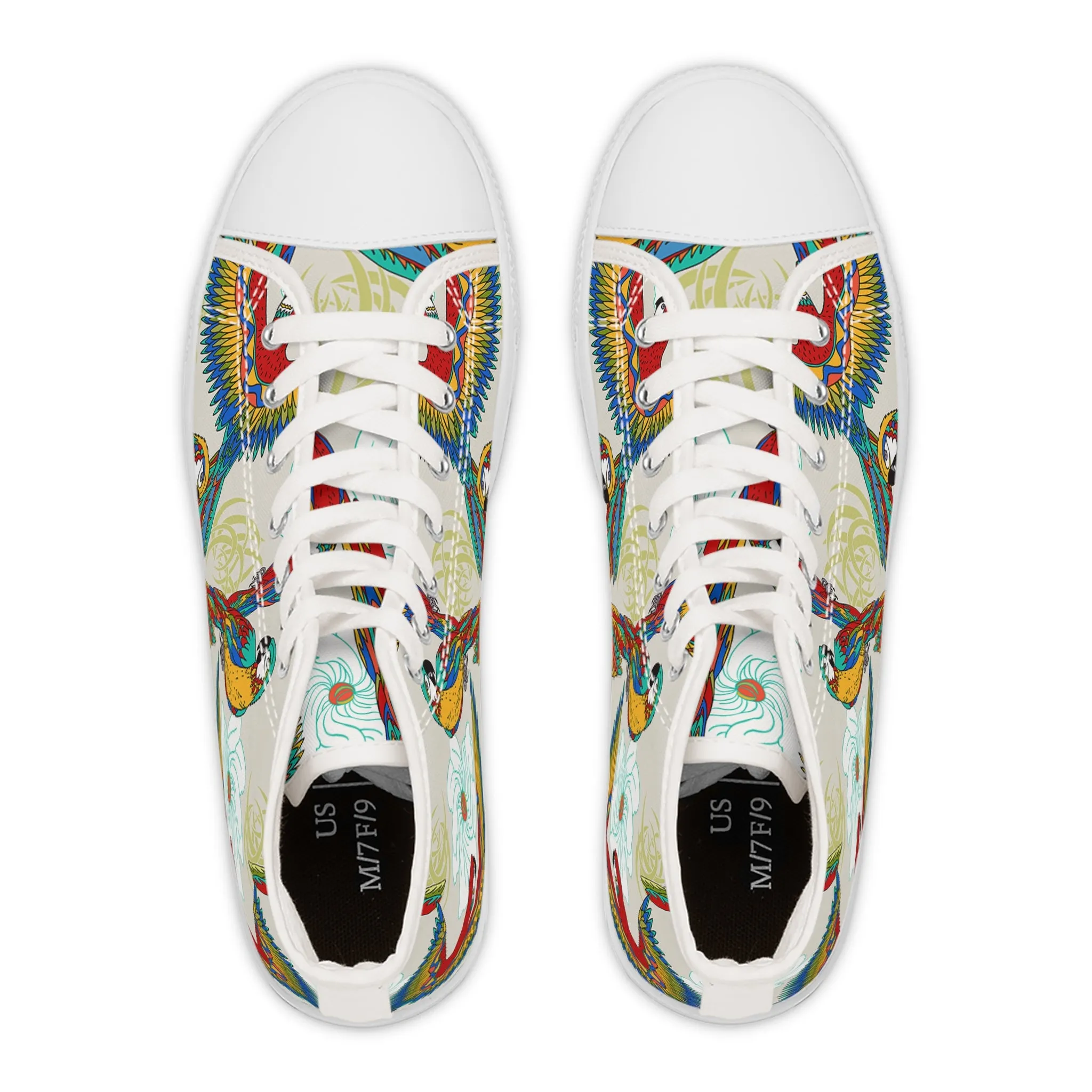 Colorful Parrot Women's High Top Sneakers