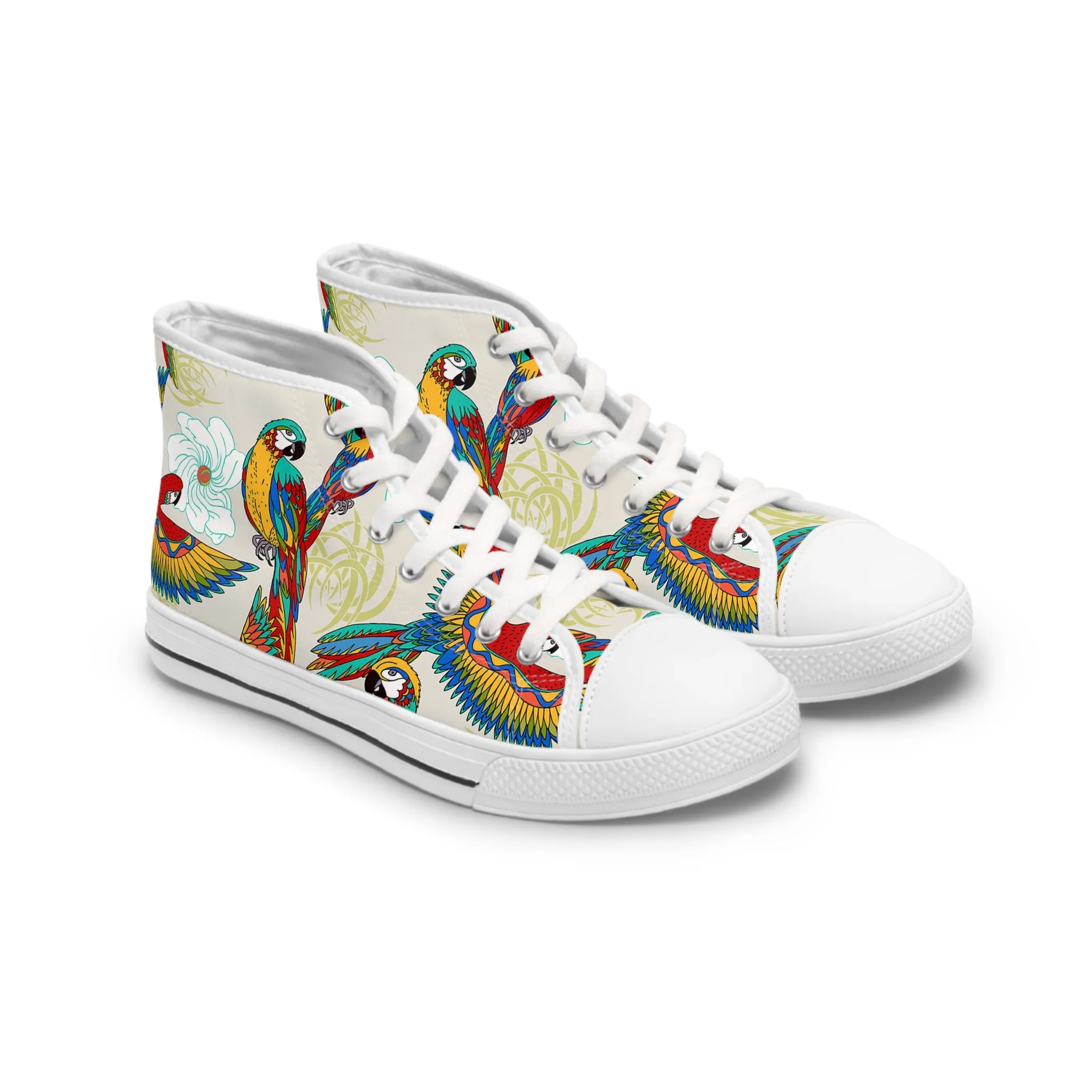 Colorful Parrot Women's High Top Sneakers