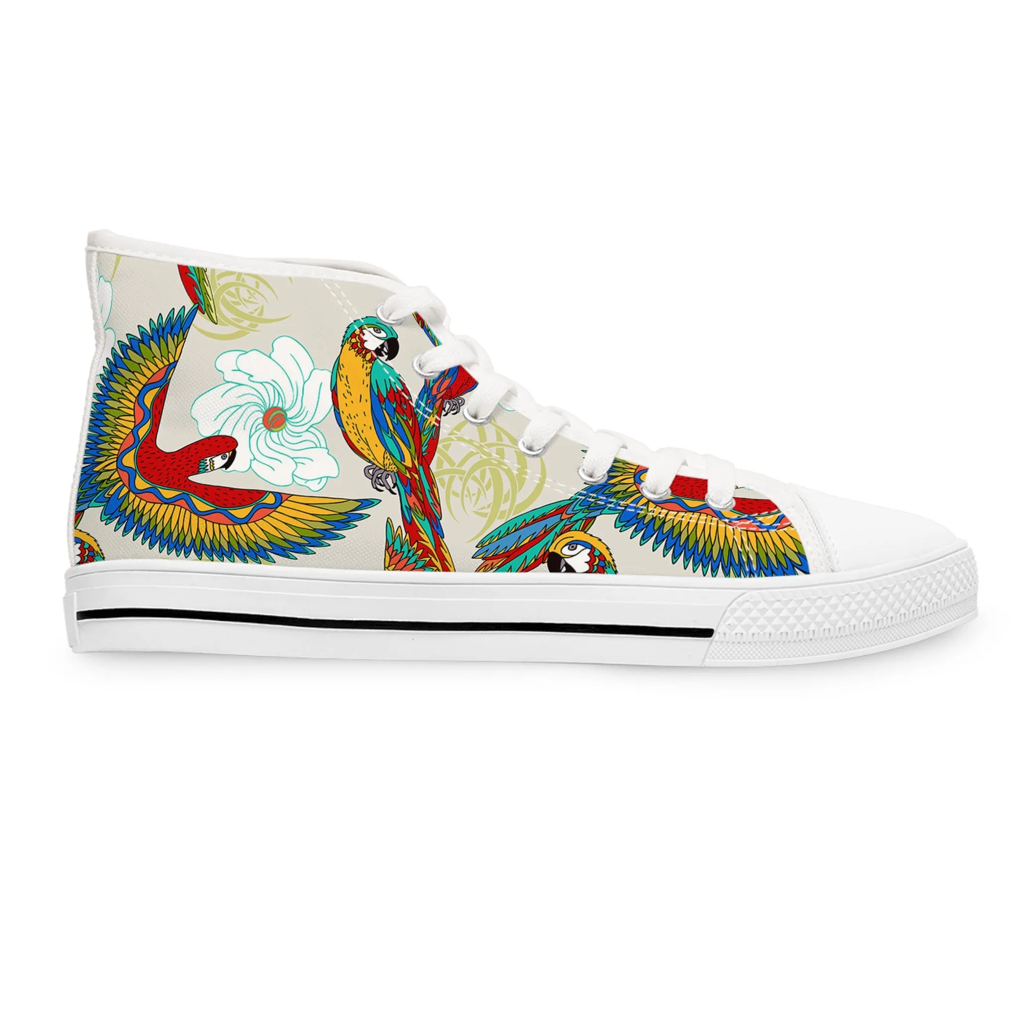 Colorful Parrot Women's High Top Sneakers