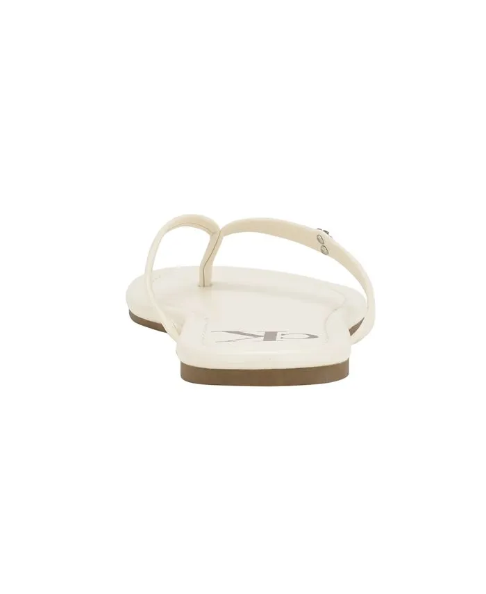 Crude Calvin Klein Women's Casual Flat Sandals White