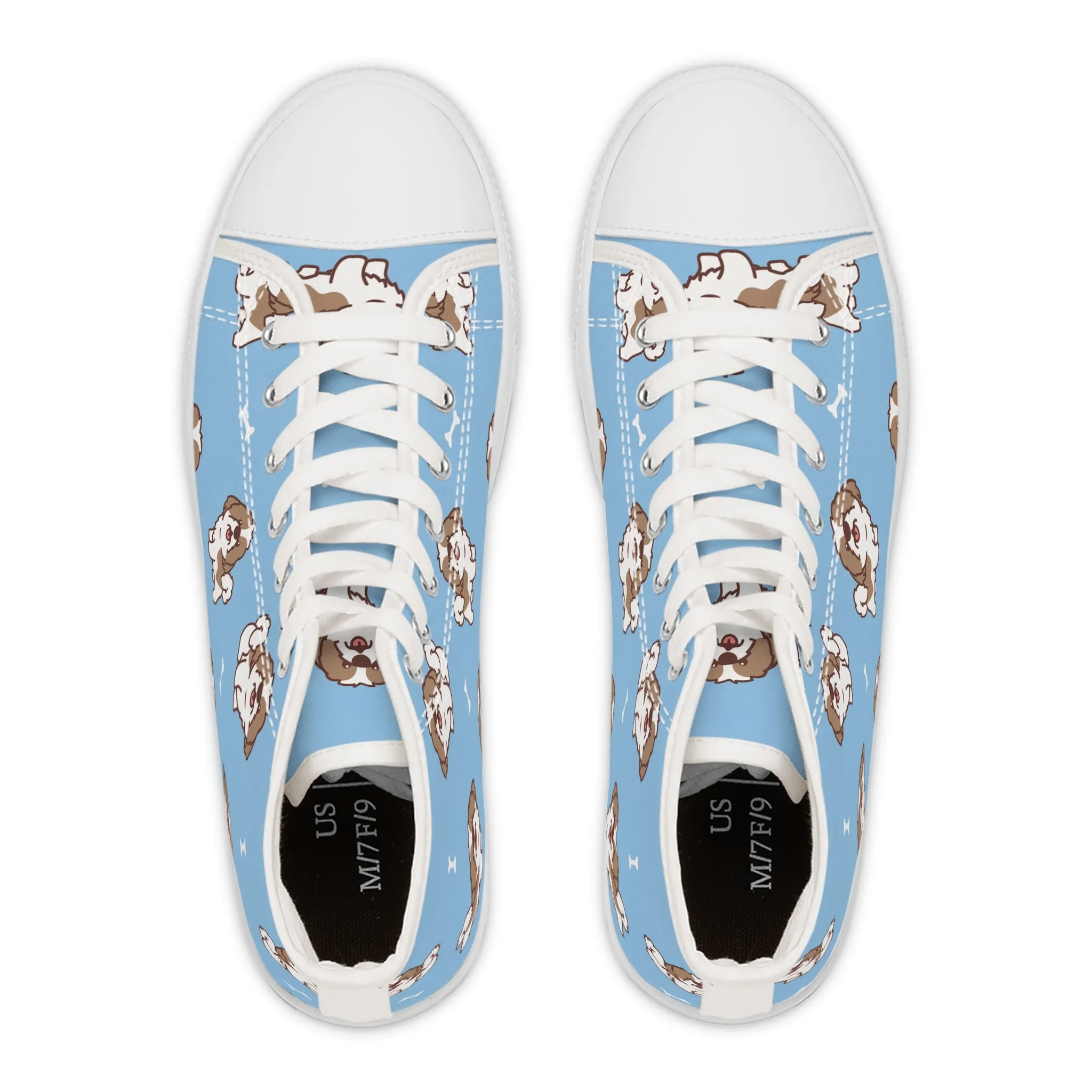 Cute Shih Tzu Dog Women's High Top Sneakers