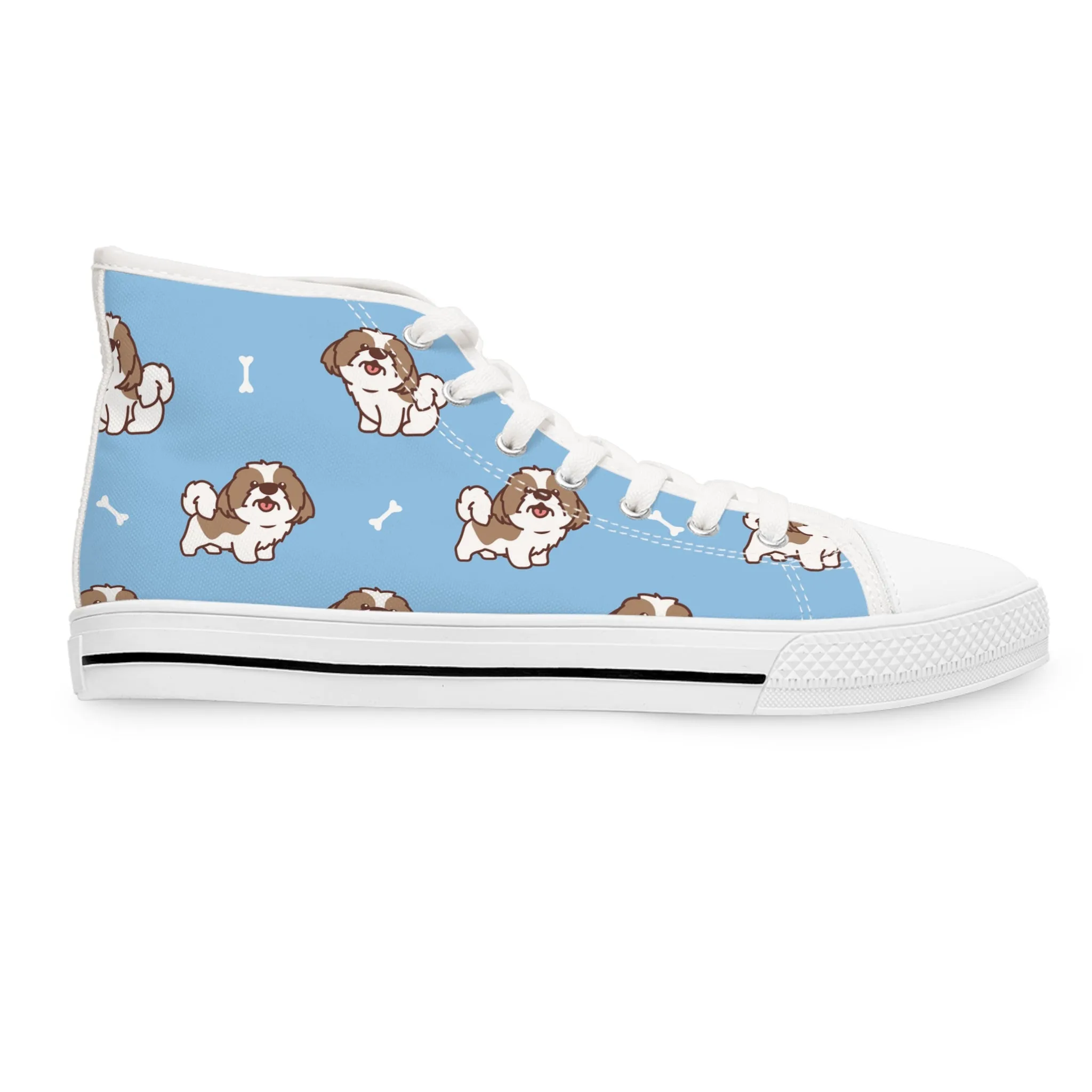 Cute Shih Tzu Dog Women's High Top Sneakers