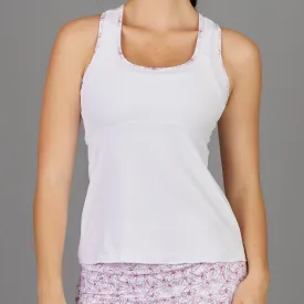 Dash Fit Tank (white/print)