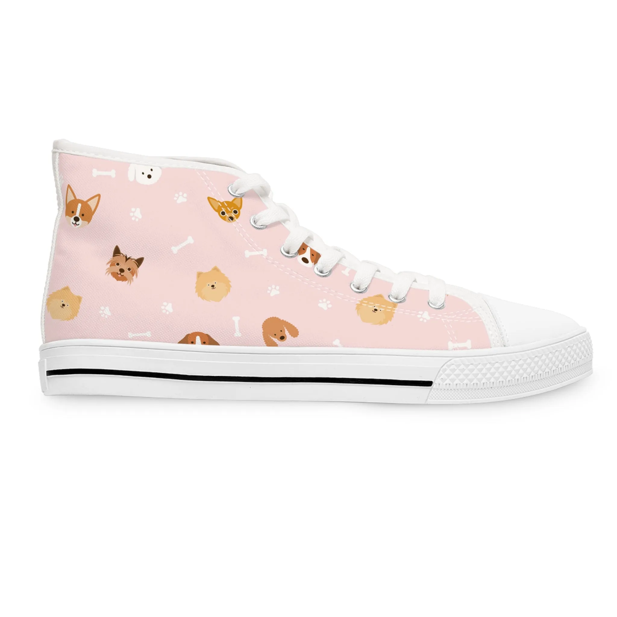 Dog Breeds Women's High Top Sneakers