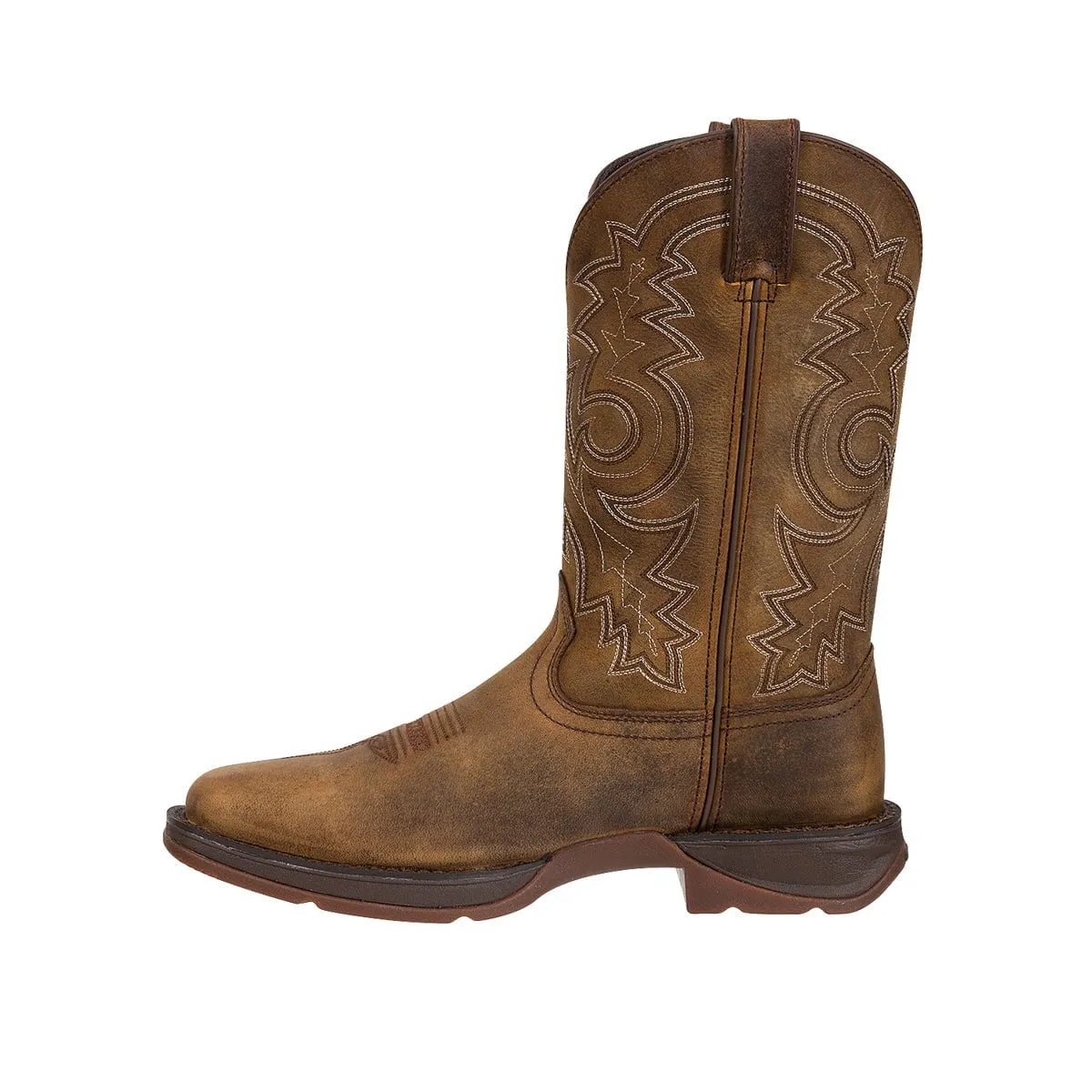 Durango Mens Rebel Pull Up Western Brown Leather Cowboy Boots