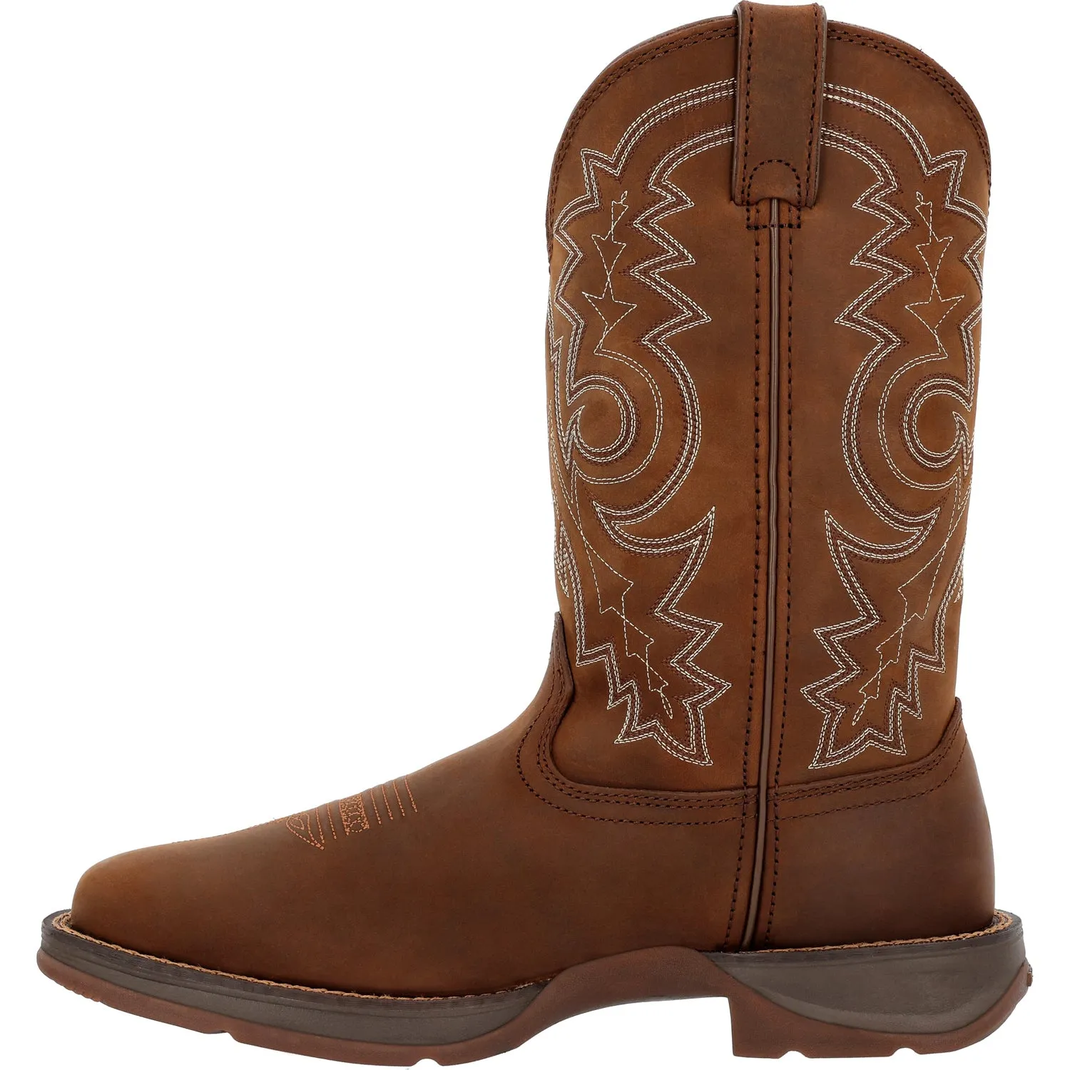 Durango Mens Rebel Pull Up Western Brown Leather Cowboy Boots