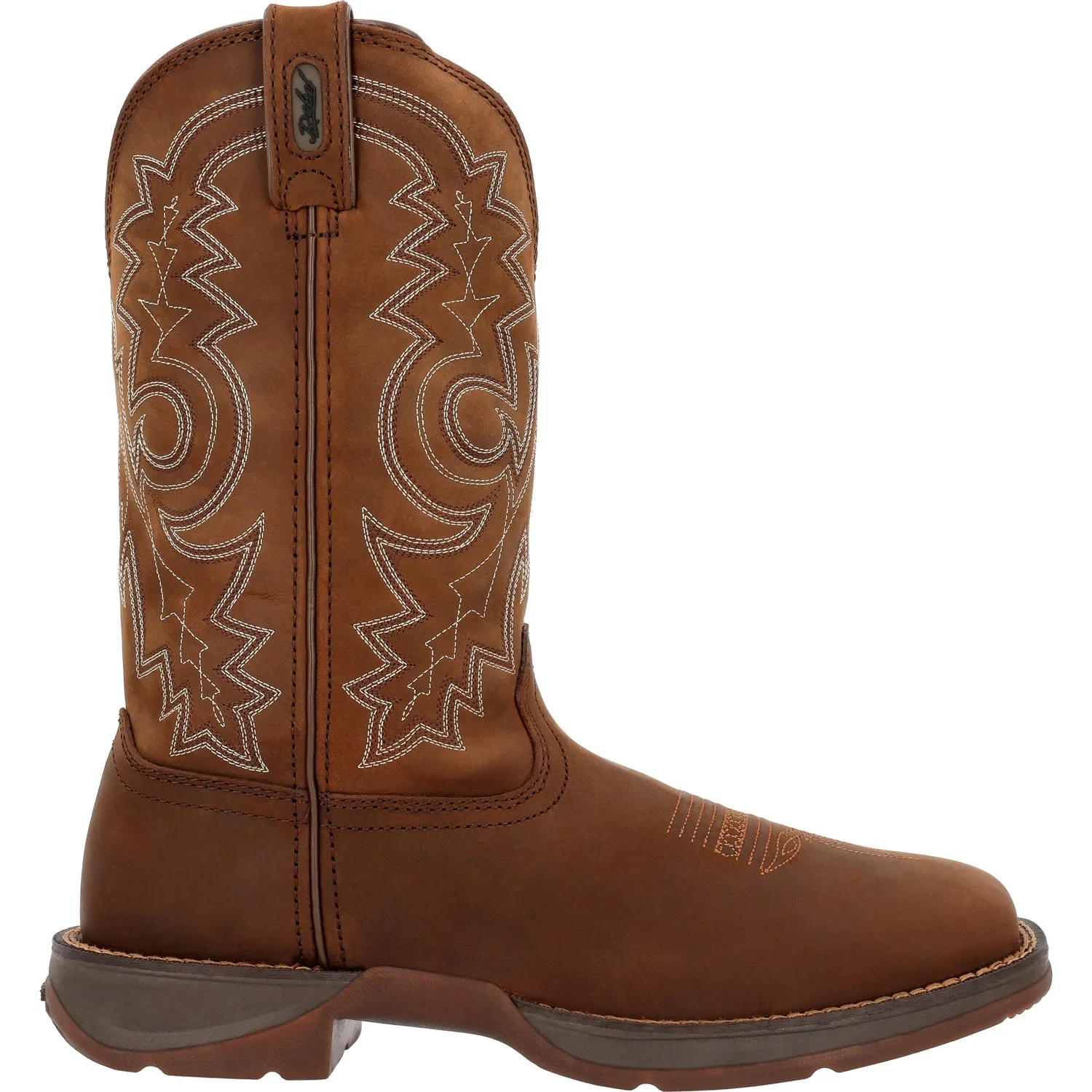 Durango Mens Rebel Pull Up Western Brown Leather Cowboy Boots