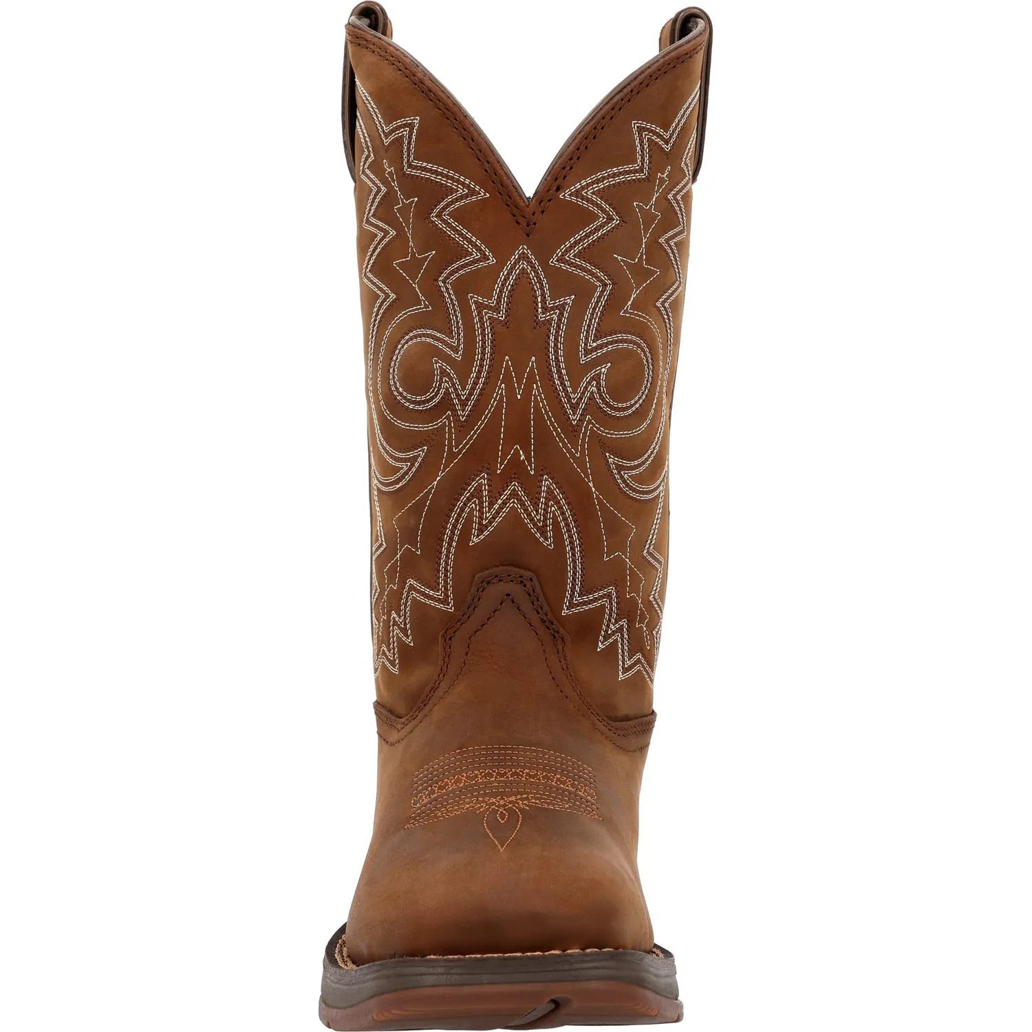 Durango Mens Rebel Pull Up Western Brown Leather Cowboy Boots