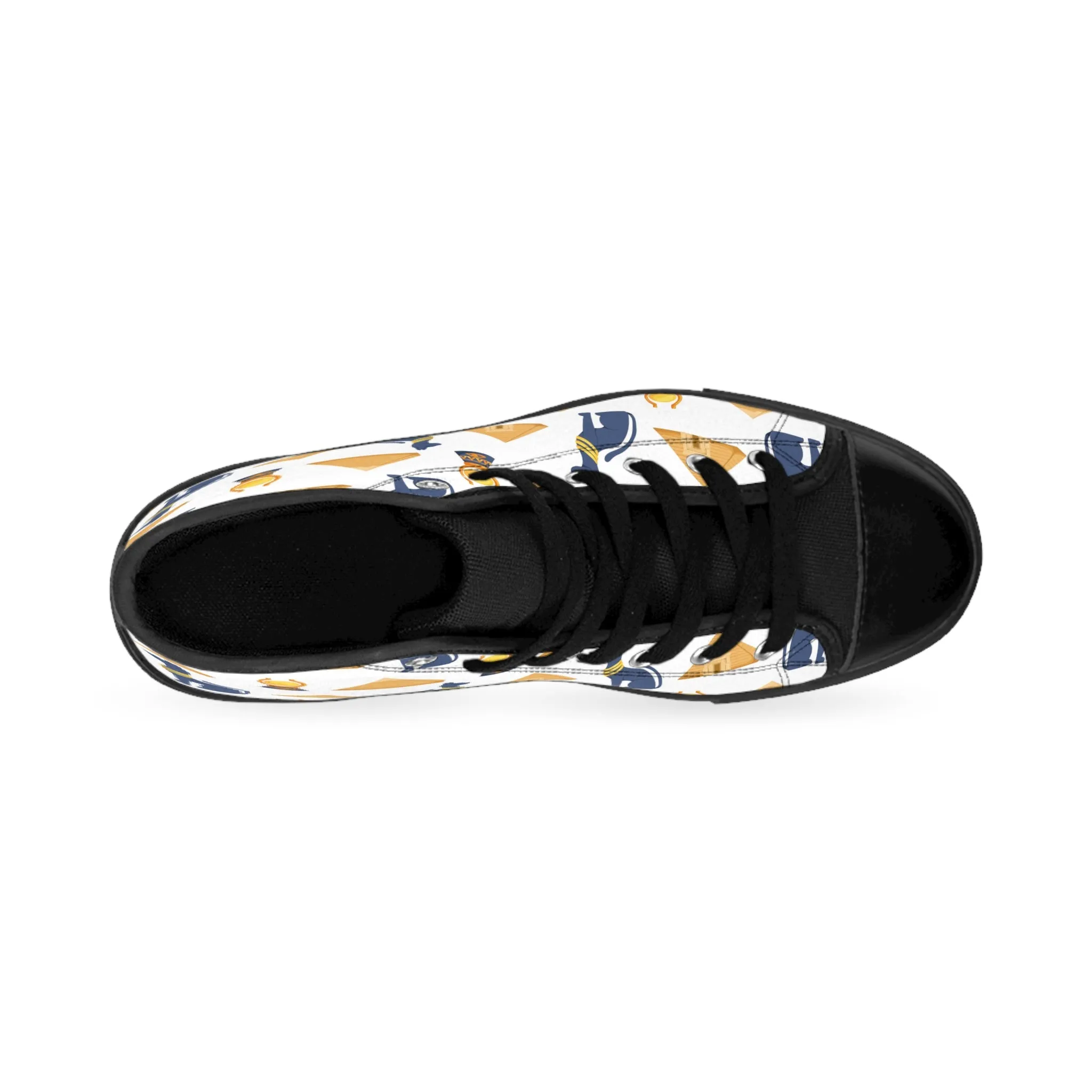 Egypt Cat and Pyramid Women's Classic Sneakers