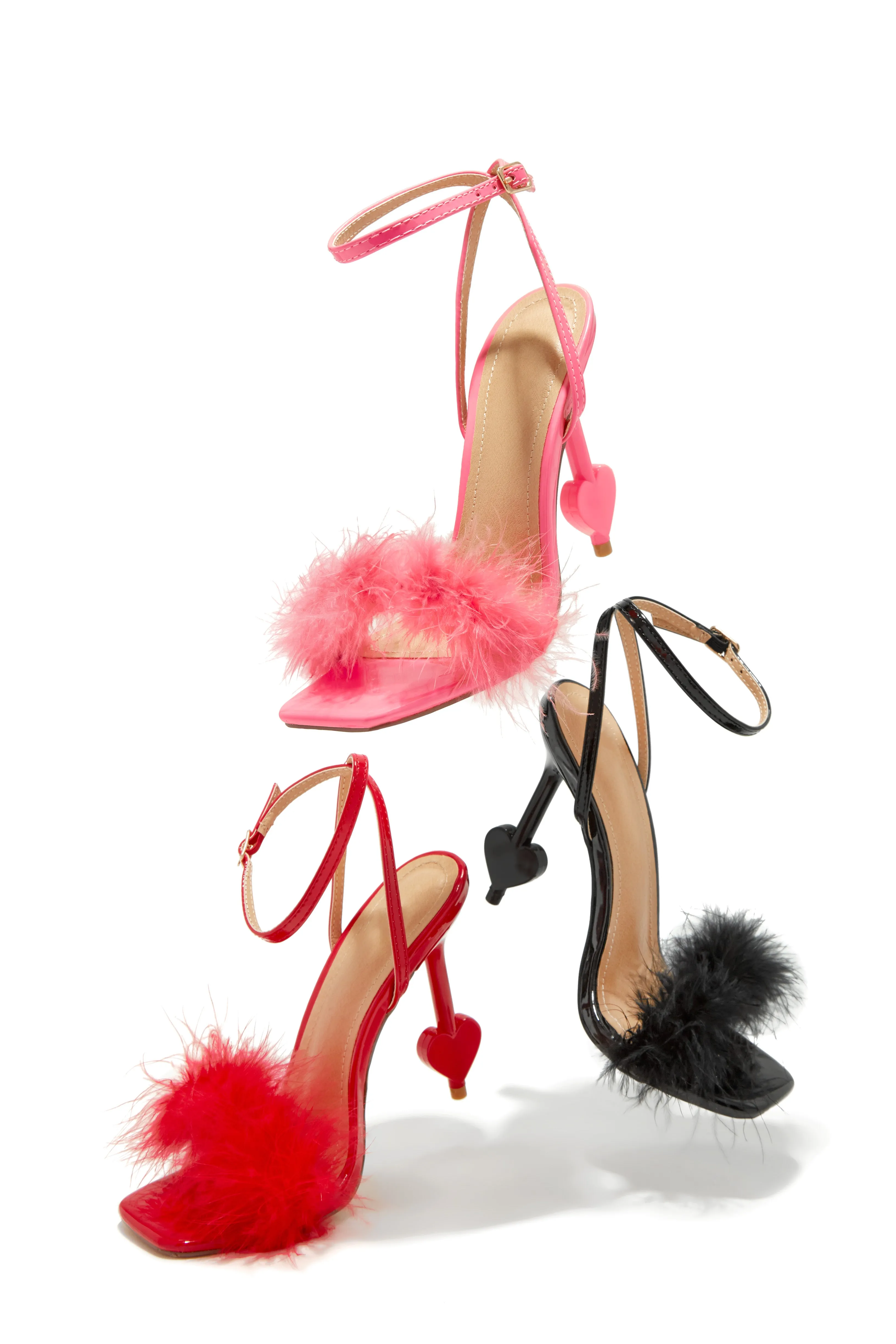 Forever and Always Faux Fur High Heels - Pink