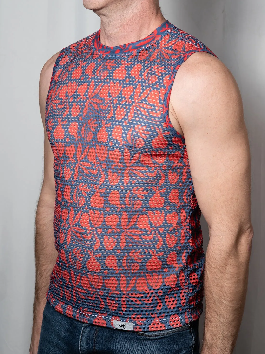 Fruit Salad Mesh Muscle Tank