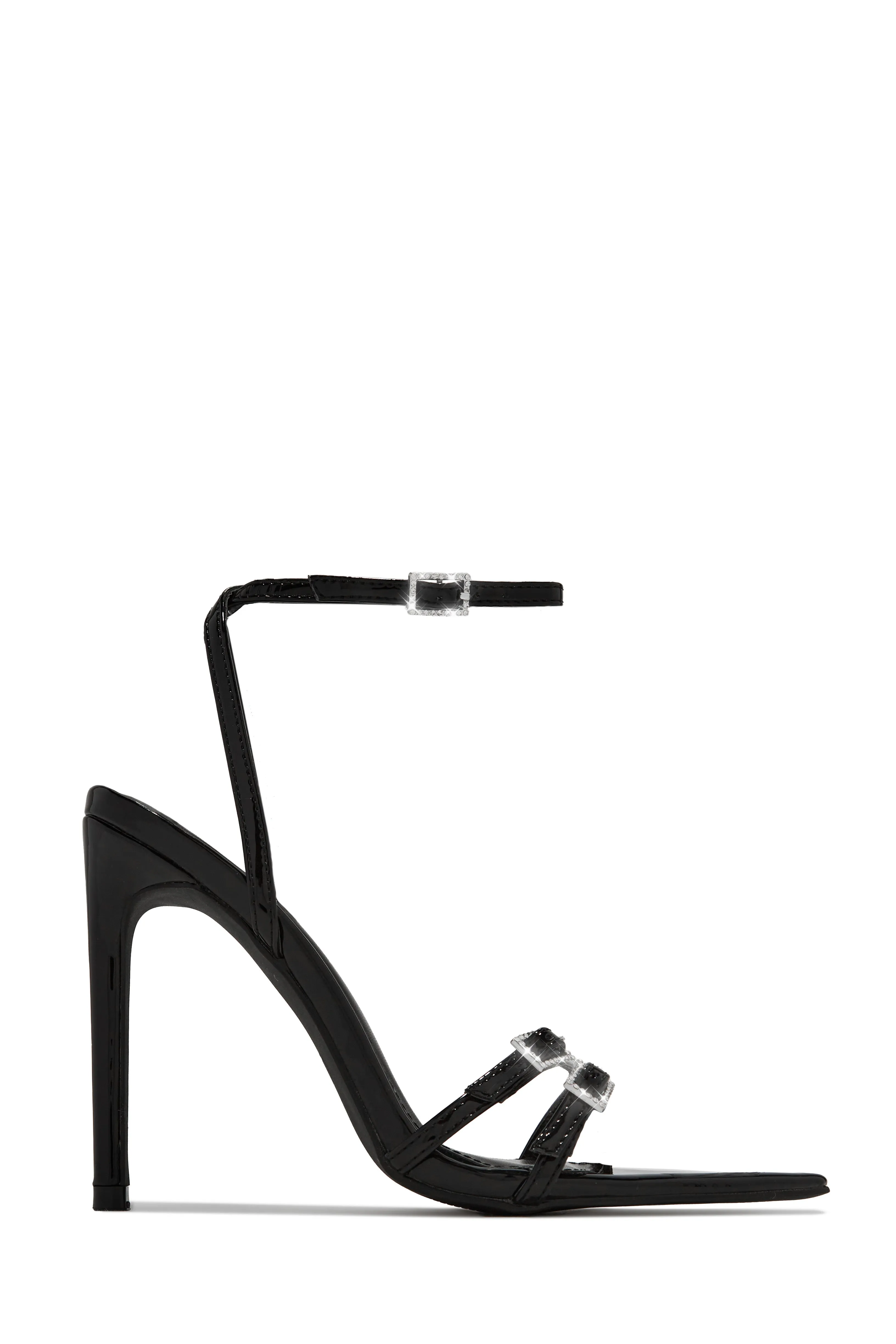 Glamorous Party Embellished High Heels - Black