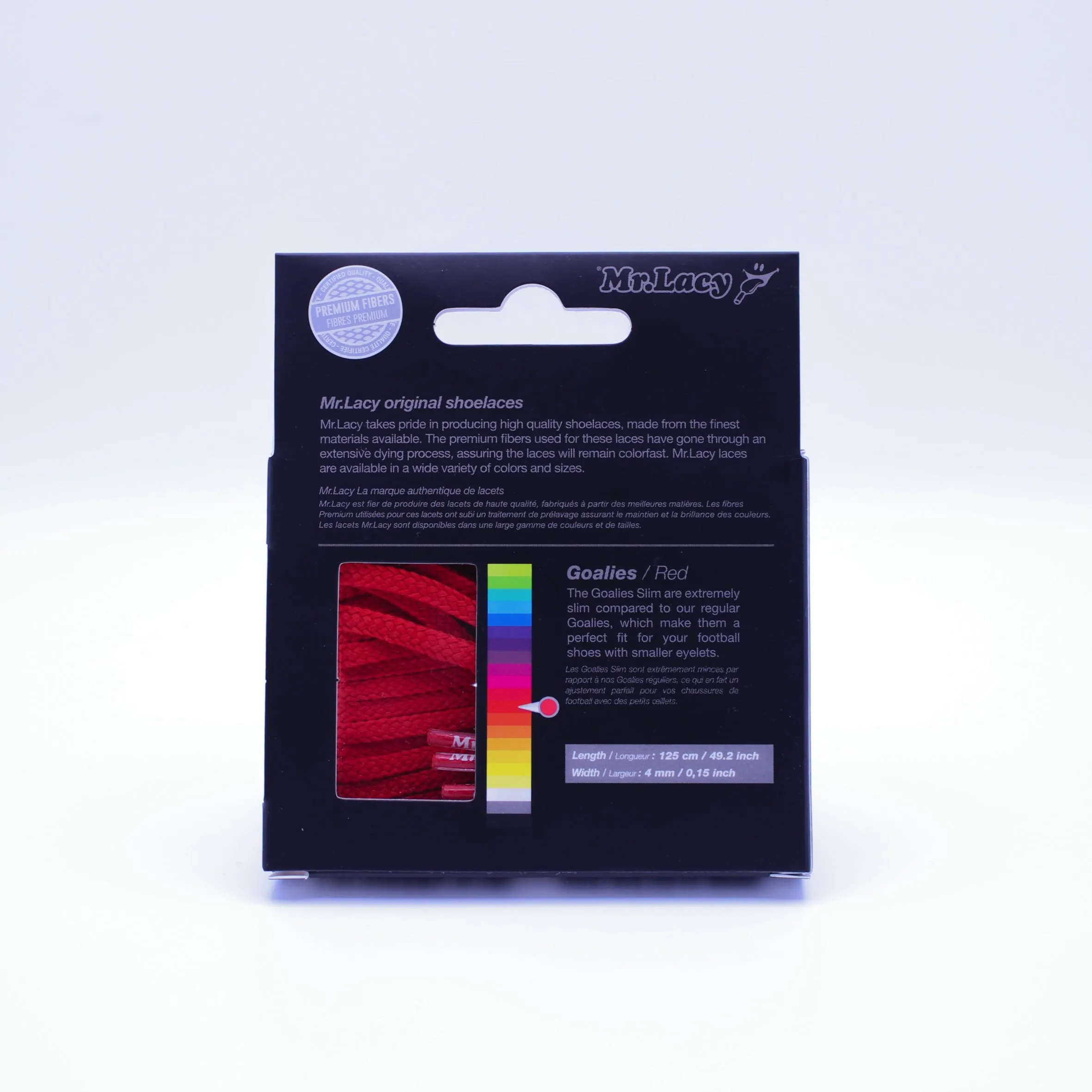 Goalies Slim Football Boot Laces · Red