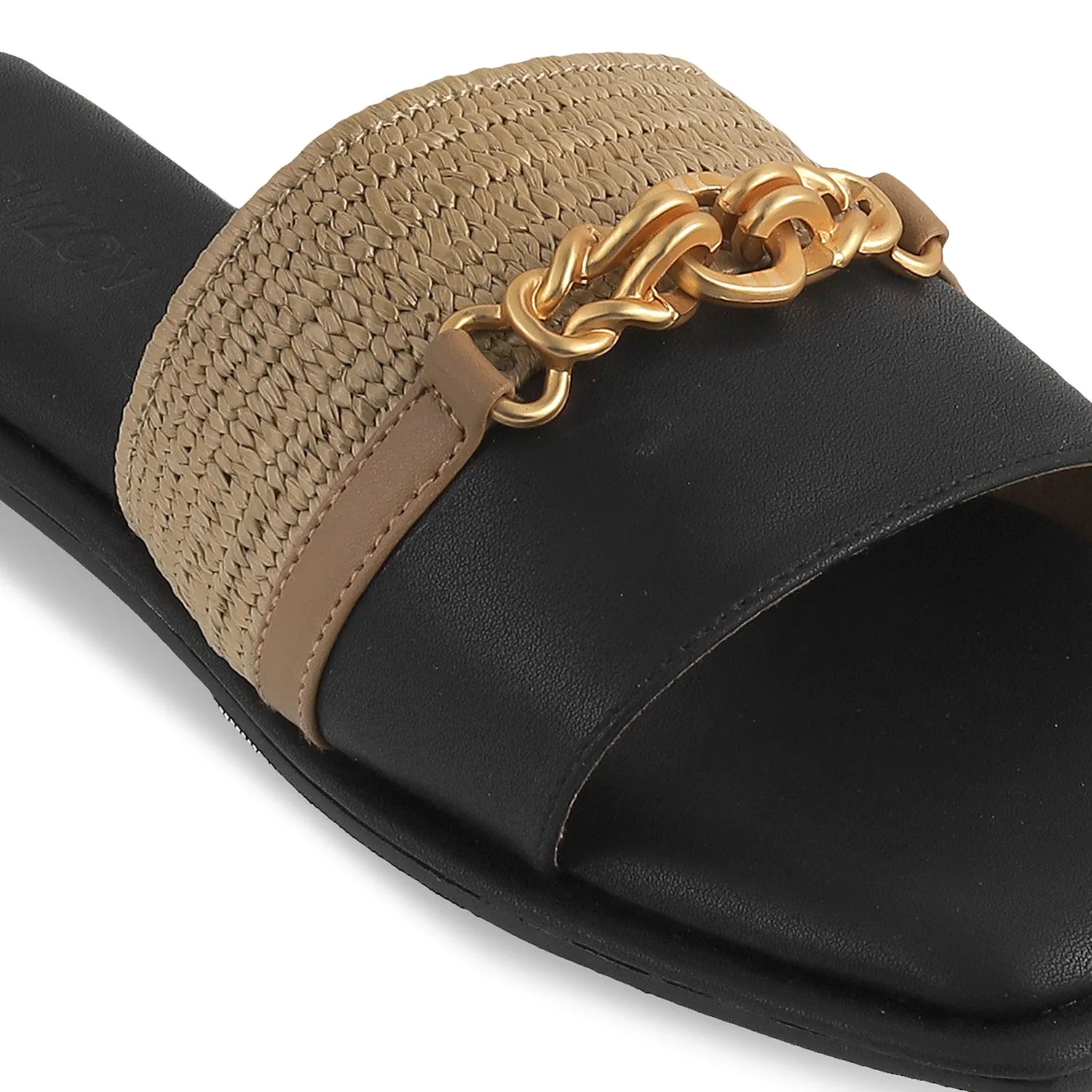 IVY- BLACK JUTE FLATS