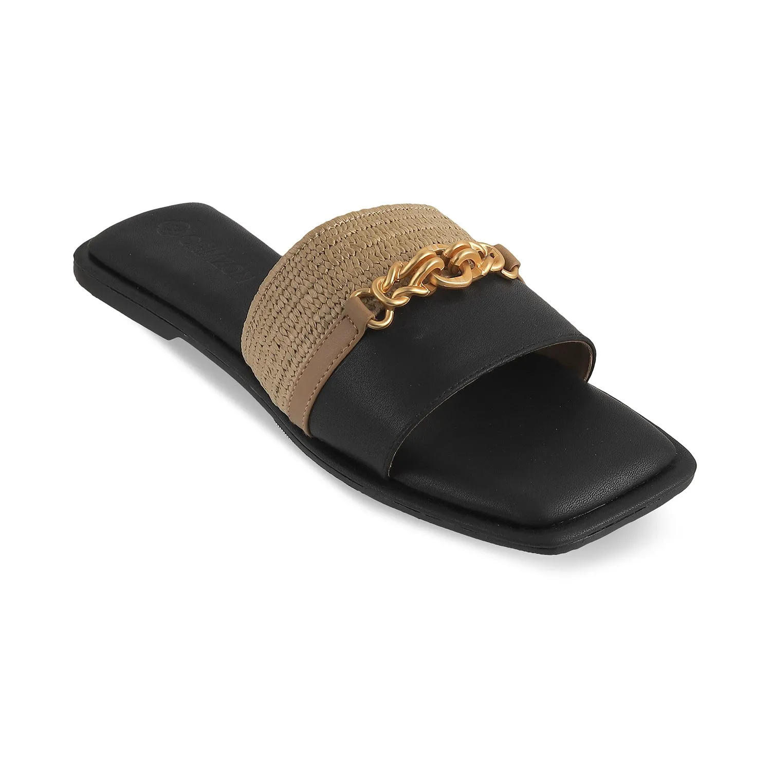 IVY- BLACK JUTE FLATS