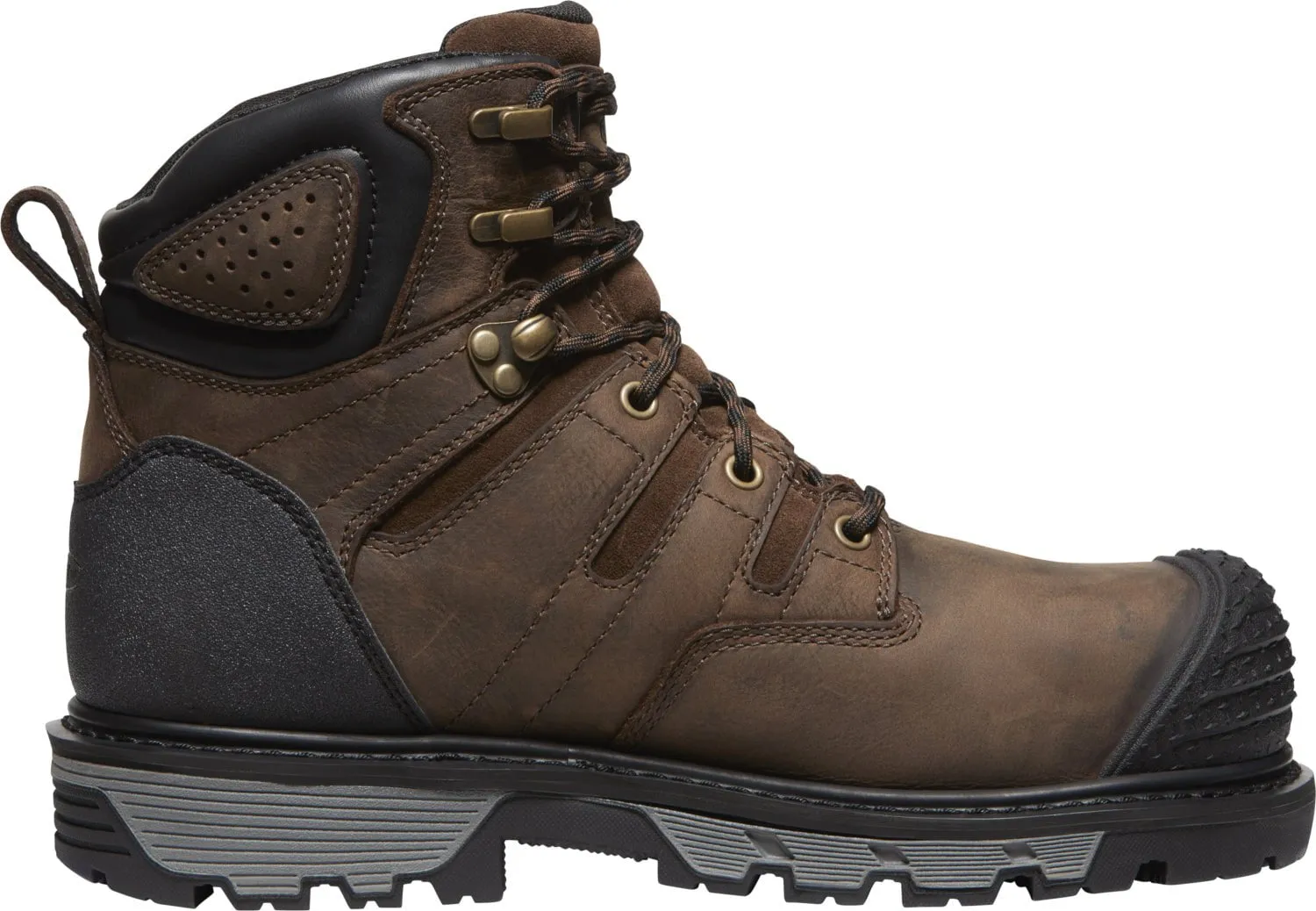 Keen Utility Mens CSA Camden 6in WP CT Dark Earth/Black Leather Work Boots