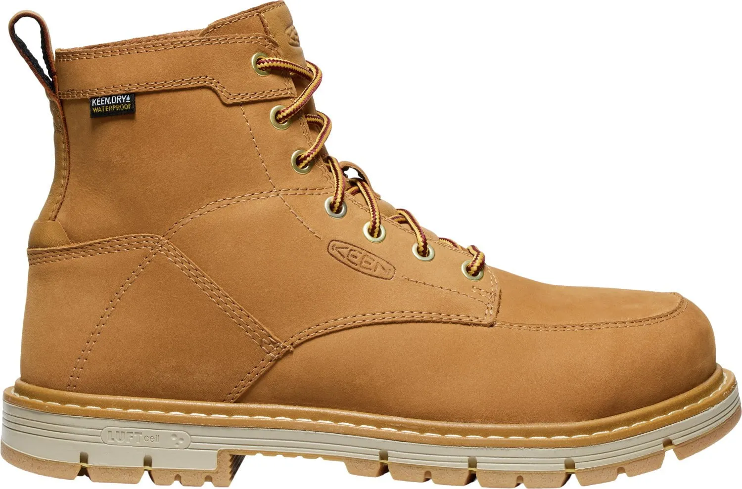 Keen Utility Mens San Jose 90 Degree 6in WP AT Bistre/Gum Leather Work Boots