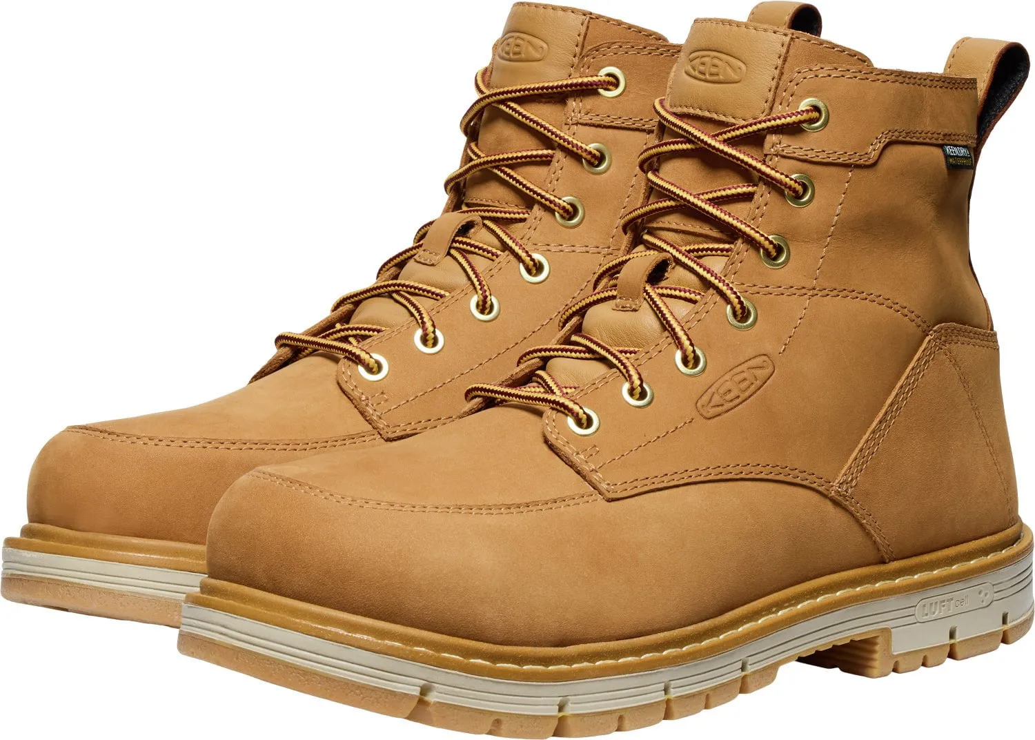 Keen Utility Mens San Jose 90 Degree 6in WP AT Bistre/Gum Leather Work Boots