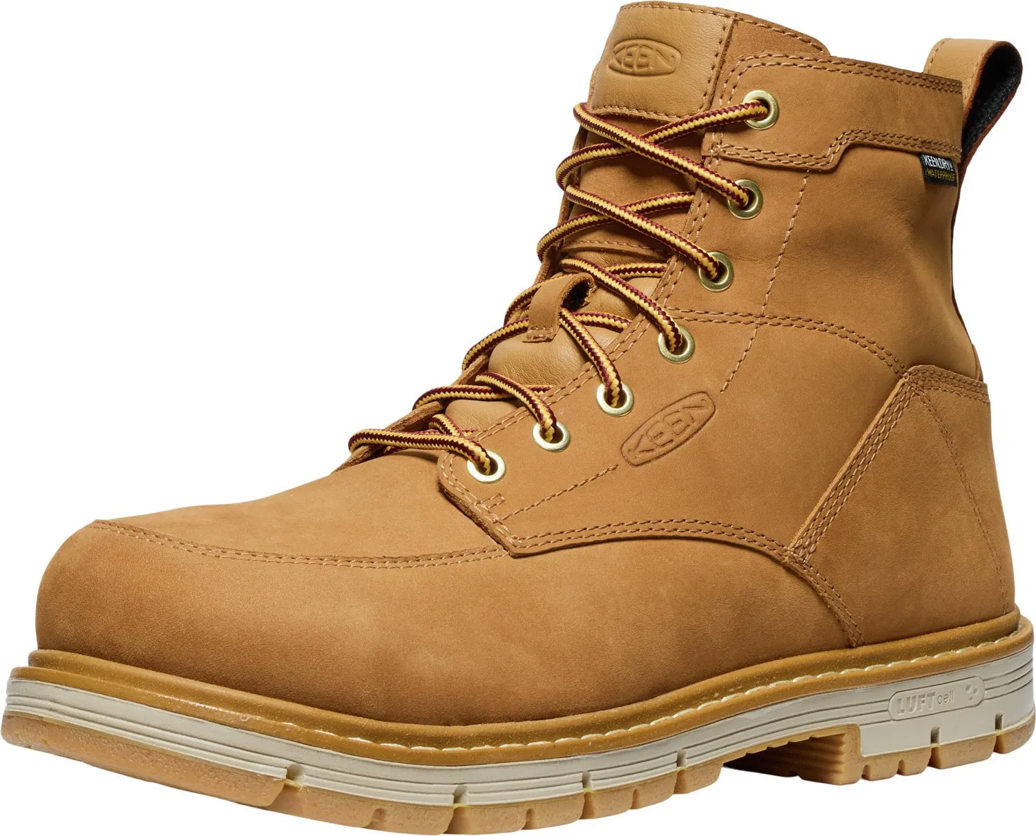 Keen Utility Mens San Jose 90 Degree 6in WP AT Bistre/Gum Leather Work Boots