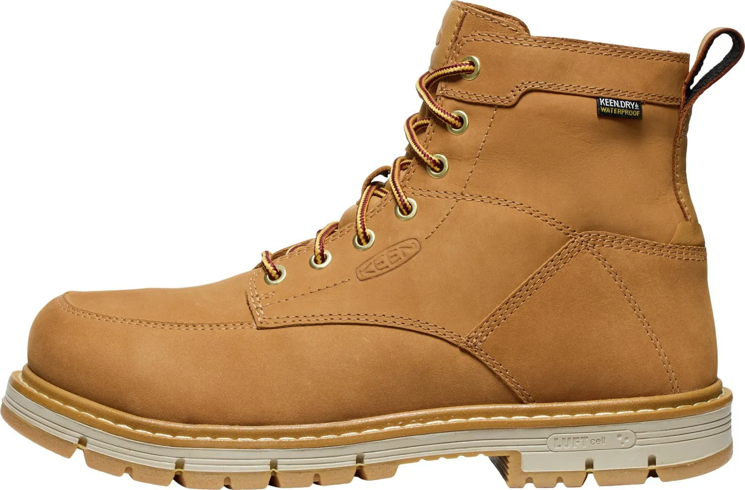 Keen Utility Mens San Jose 90 Degree 6in WP AT Bistre/Gum Leather Work Boots