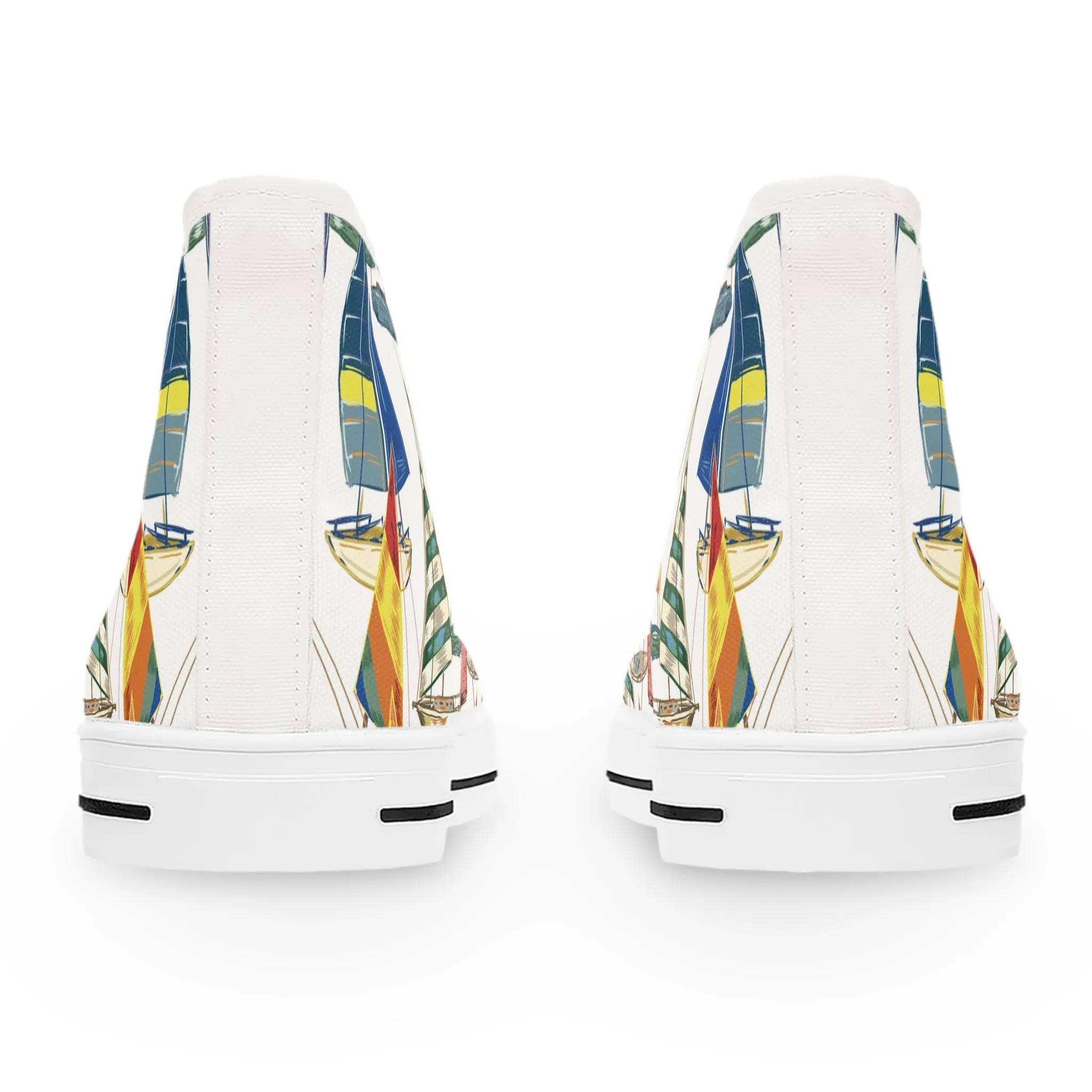 Marine Sail Boat Women's High Top Sneakers