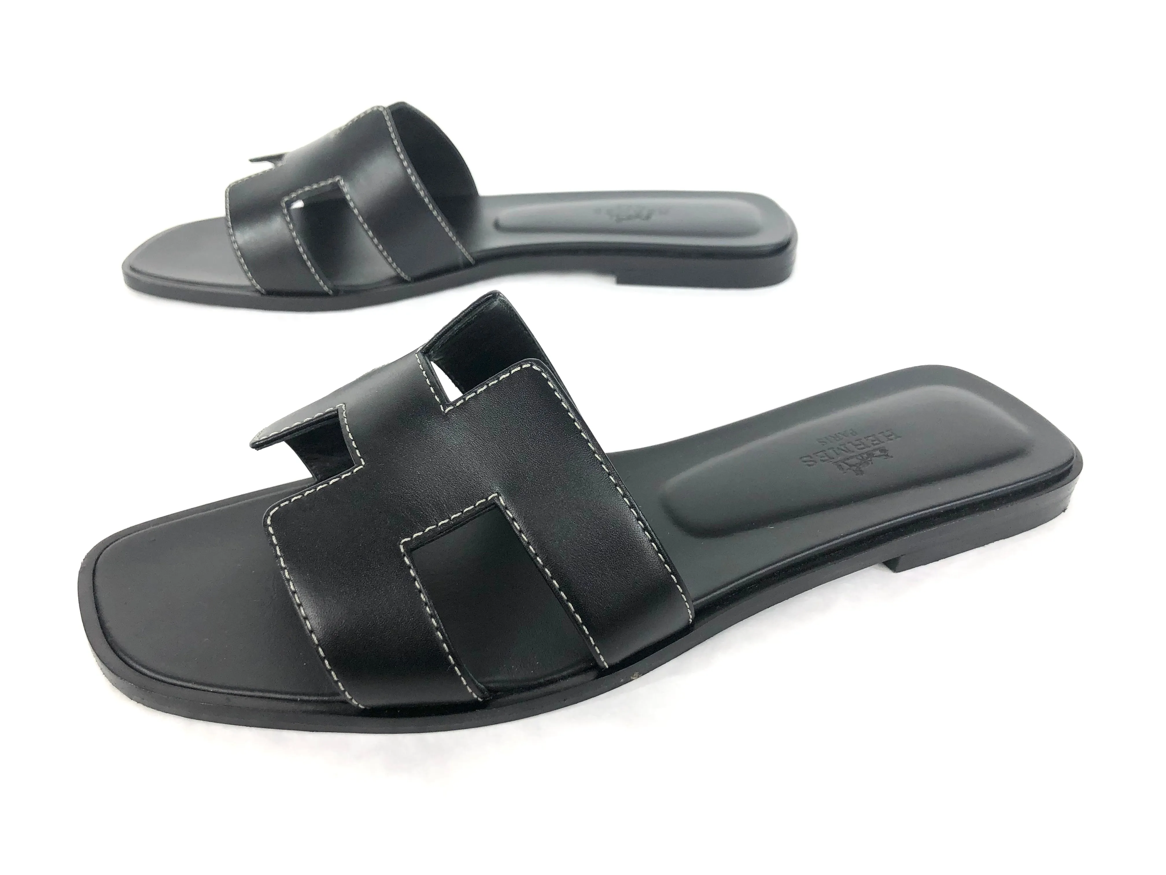 Oran Leather Slide Sandals | Size US 7.5 - IT 38