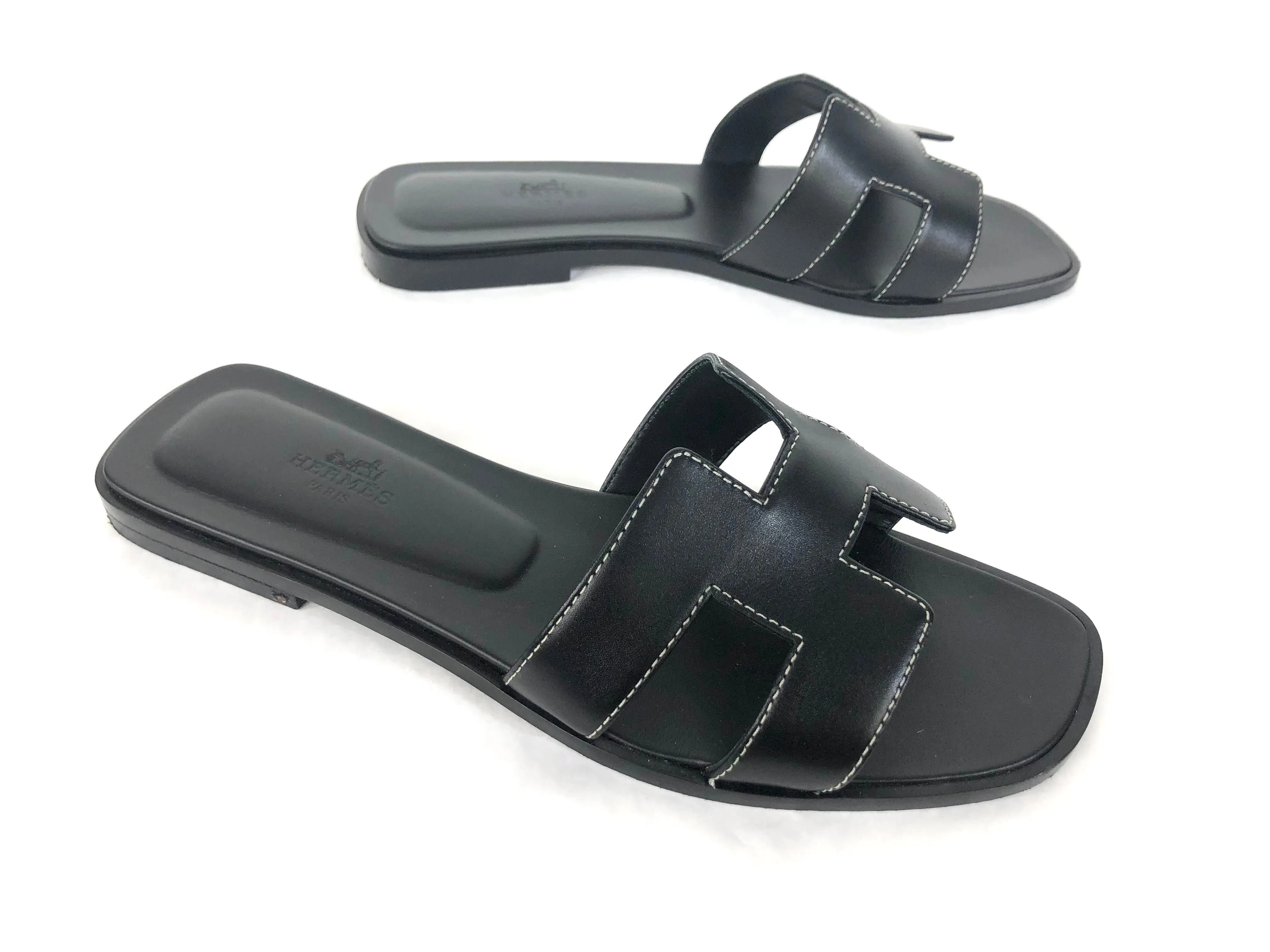 Oran Leather Slide Sandals | Size US 7.5 - IT 38