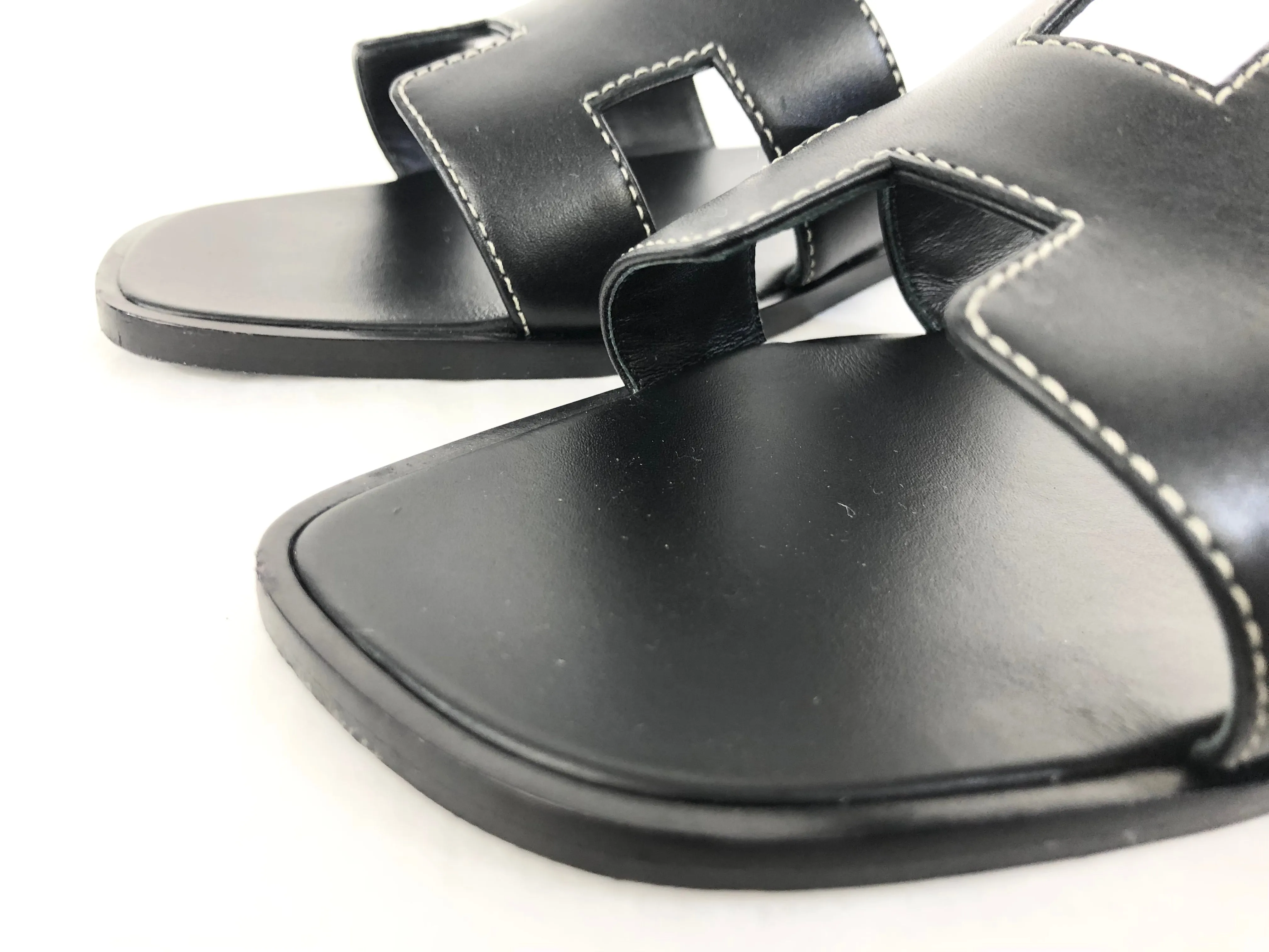 Oran Leather Slide Sandals | Size US 7.5 - IT 38