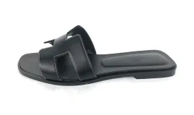 Oran Leather Slide Sandals | Size US 7.5 - IT 38