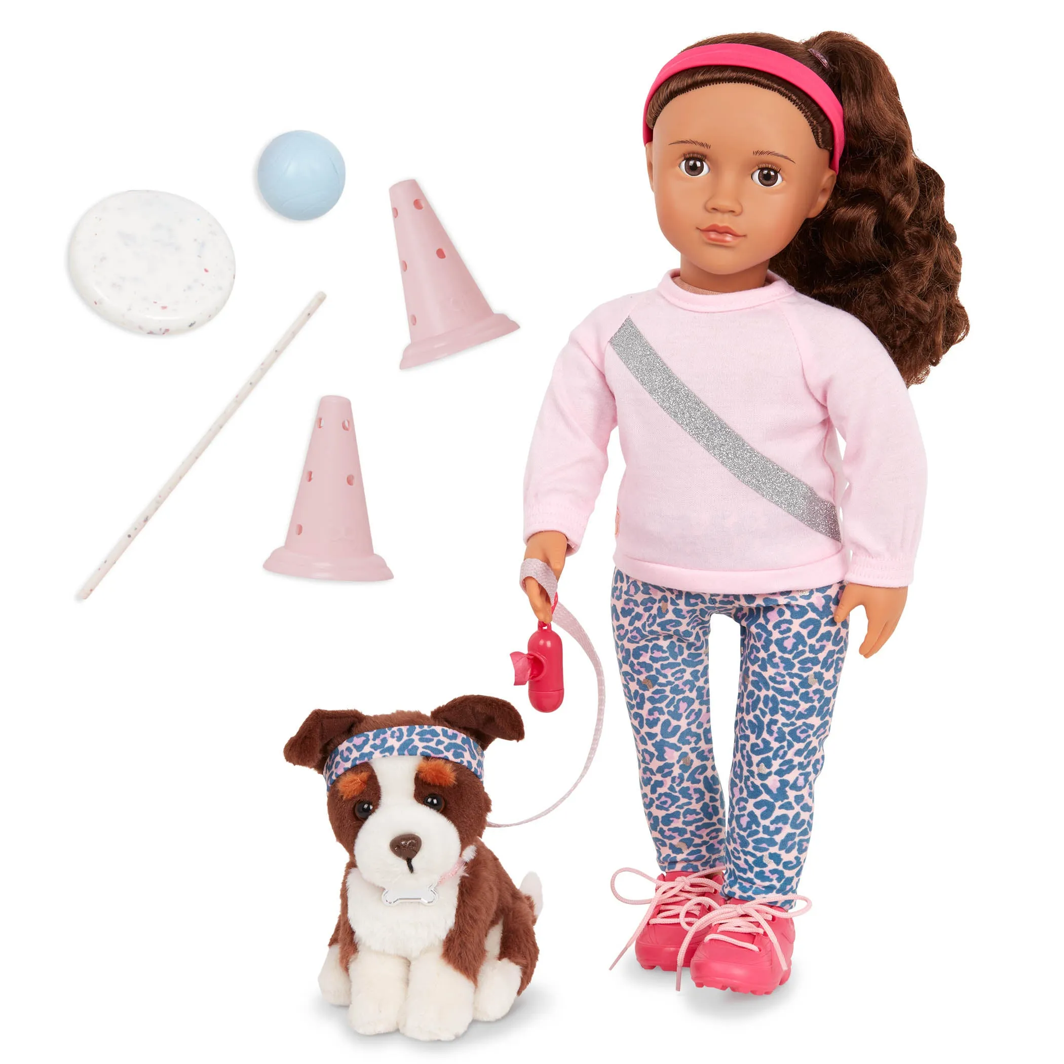 Our Generation 18 Inch Doll With Pet Dog - Natalia & Nillie