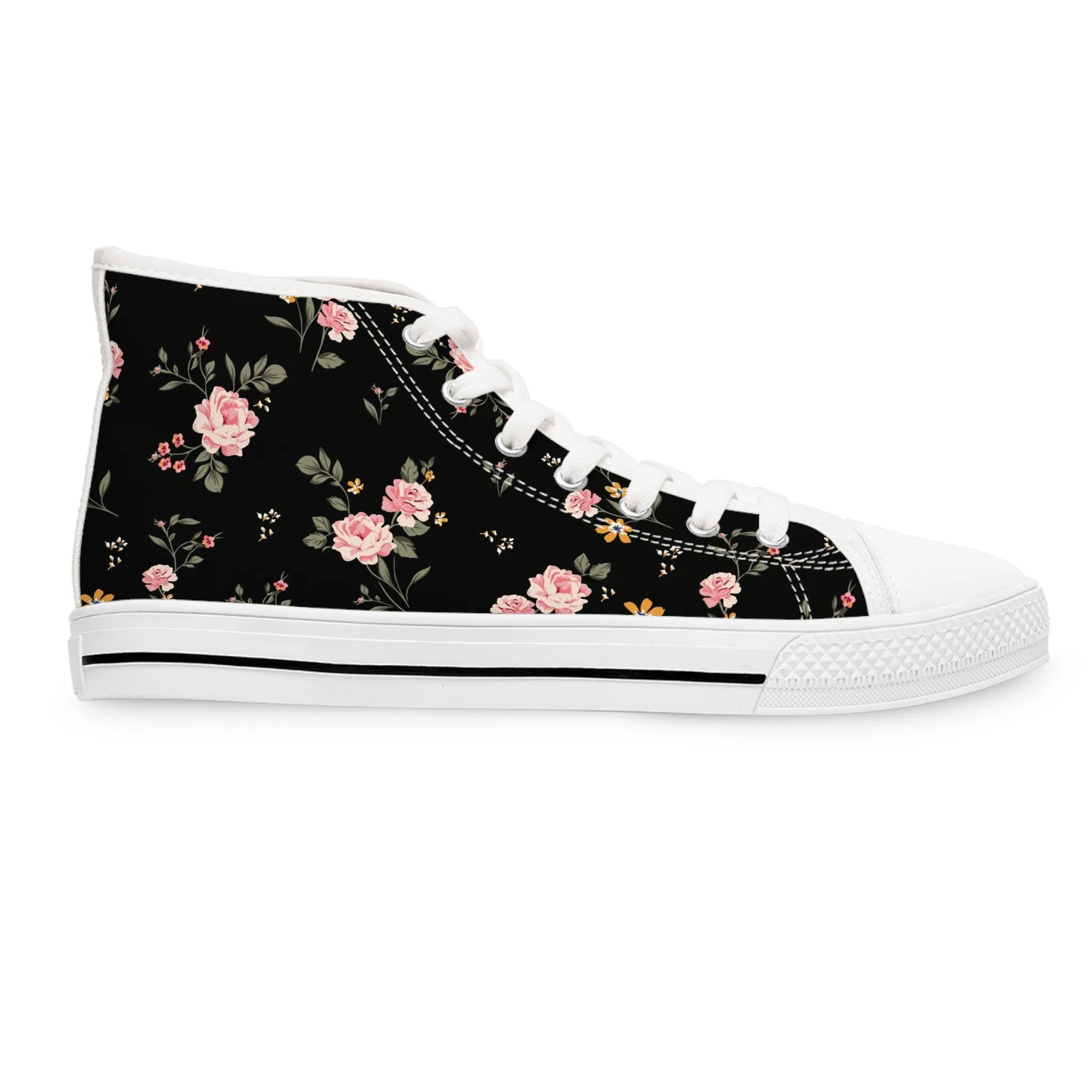 Pink Roses Women's High Top Sneakers