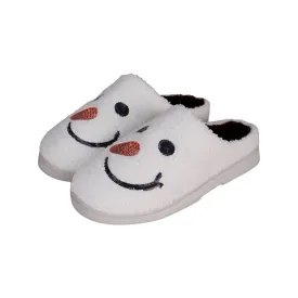 Sherpa Snowman Soled Slippers