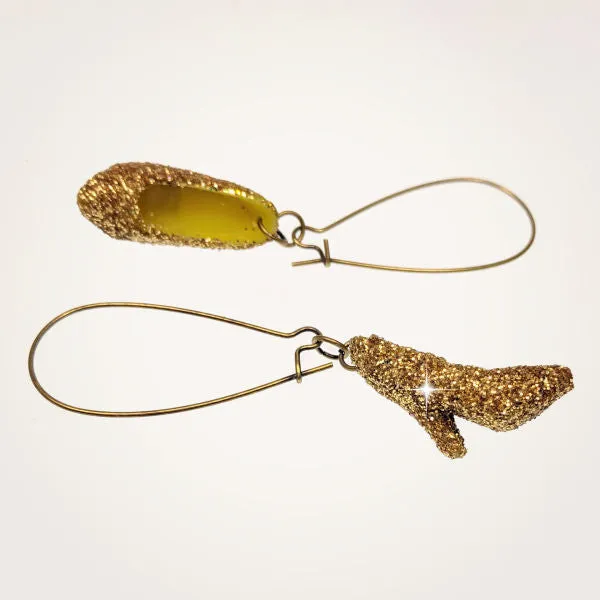 Sparkling Shoe Mardi Gras Earrings