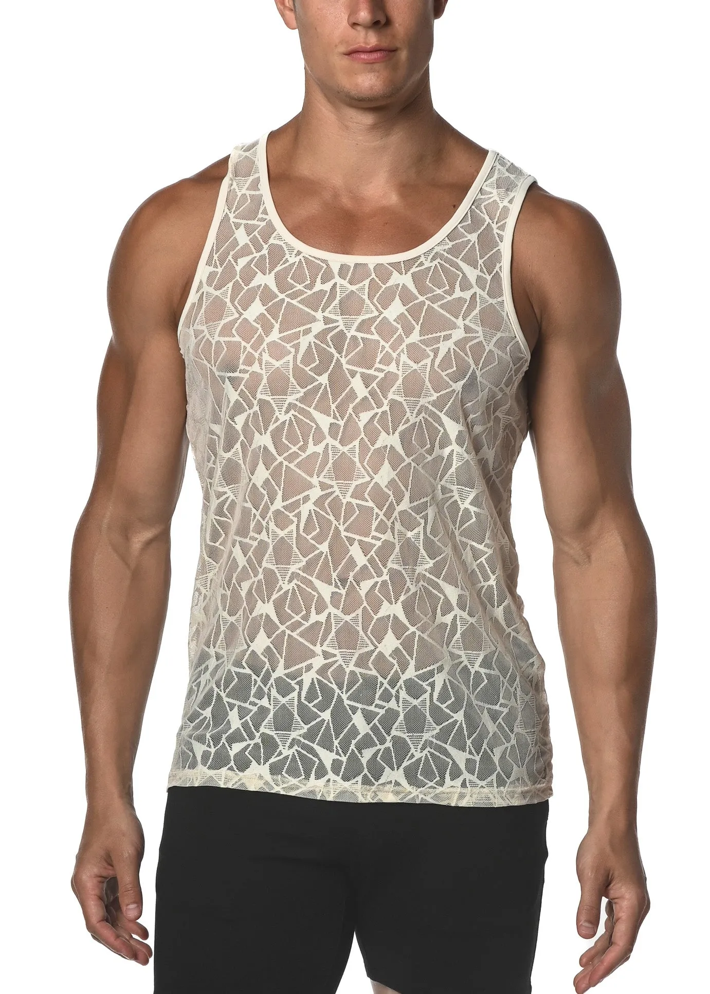 Stars Stretch Gossamer Tank Top