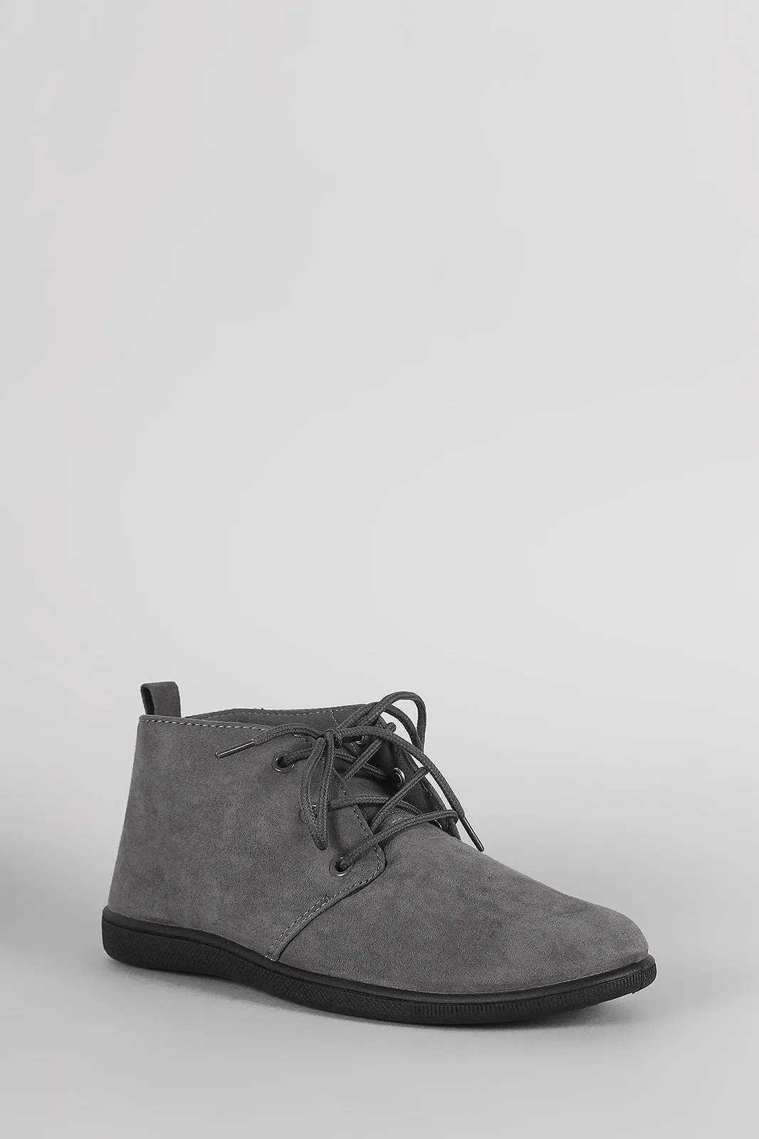 Suede Lace Up Desert Booties